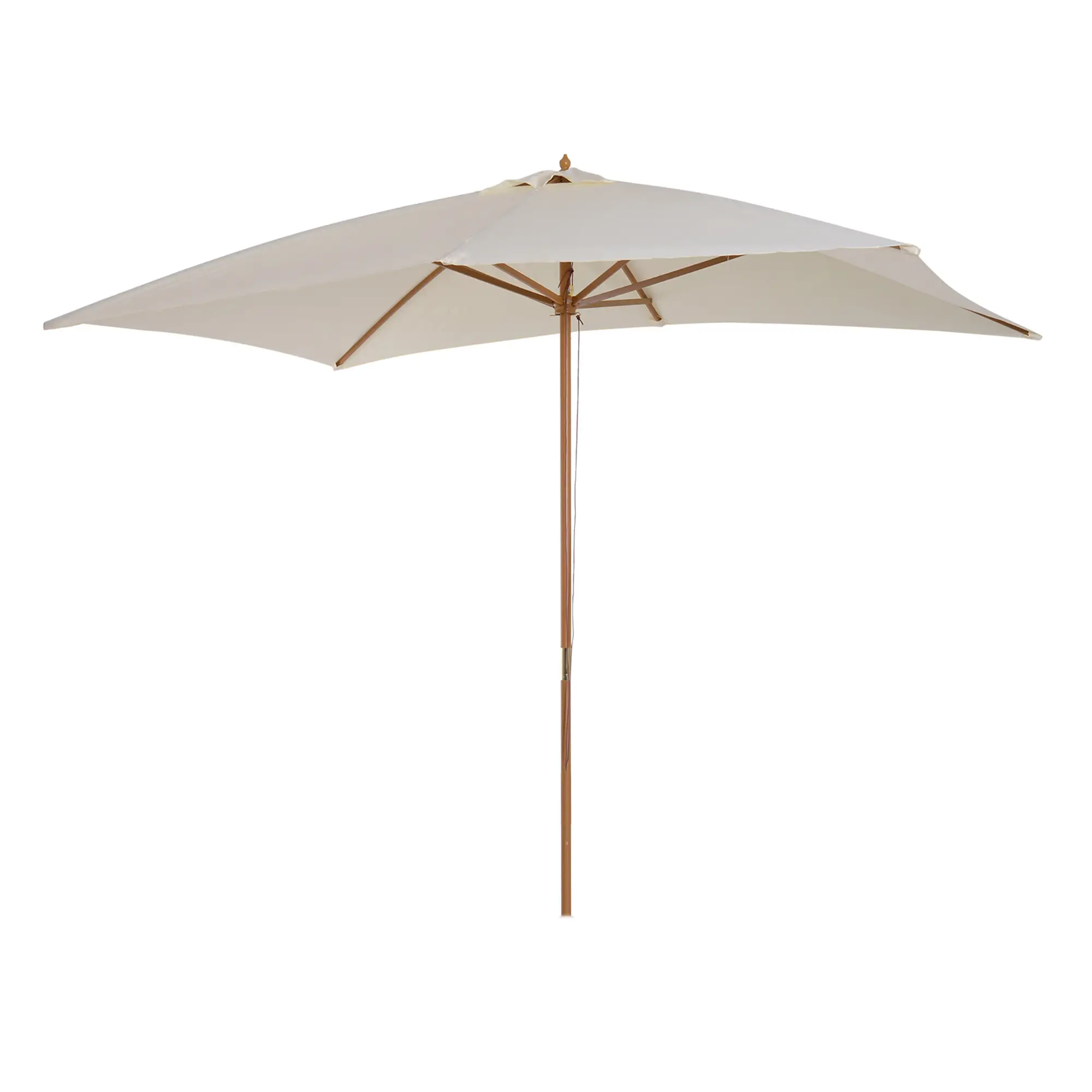 Patio Sun Umbrella, Rectangle, Cream White - Image 14