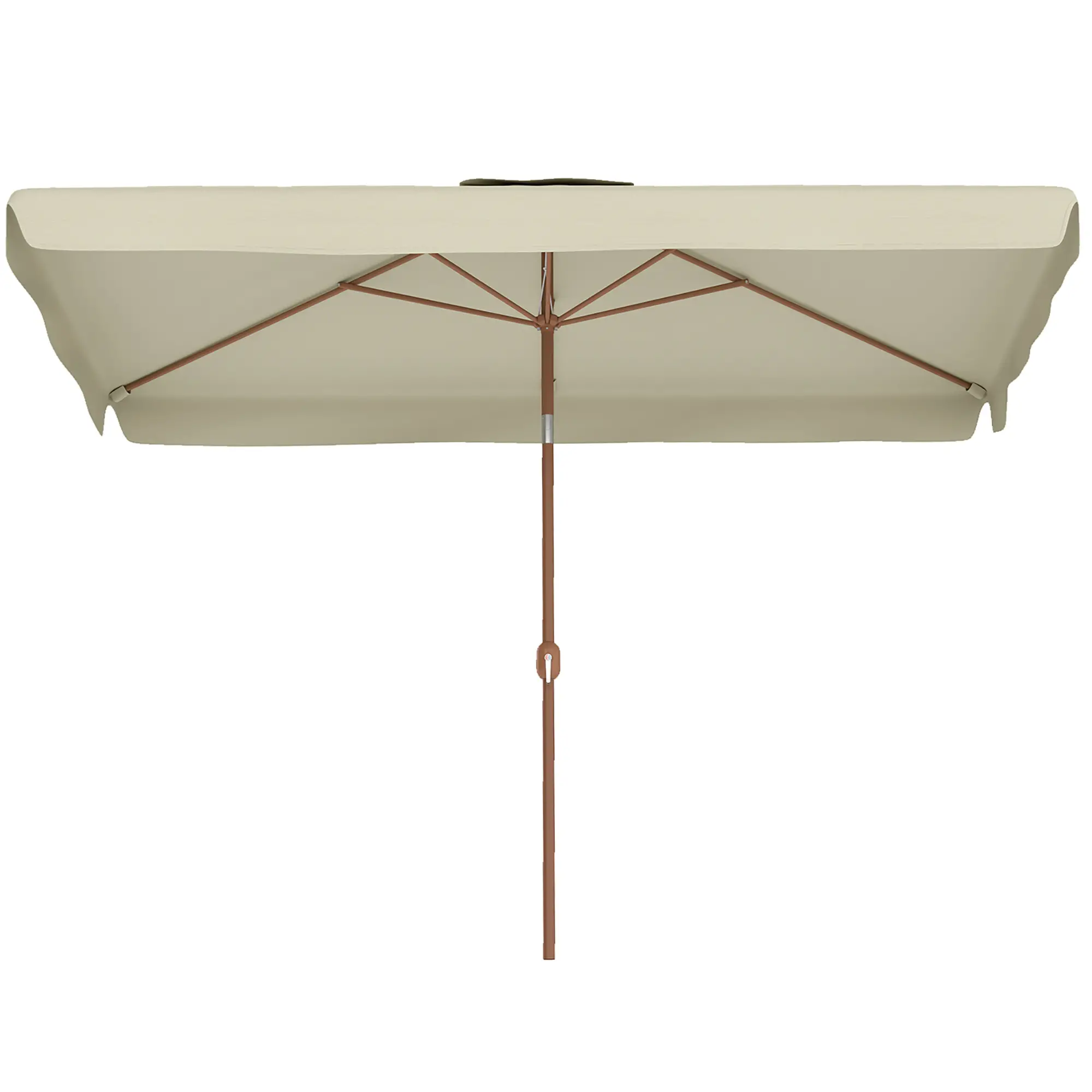 Patio Umbrella 118.1" x 78.7", UV50+ Protection, Beige