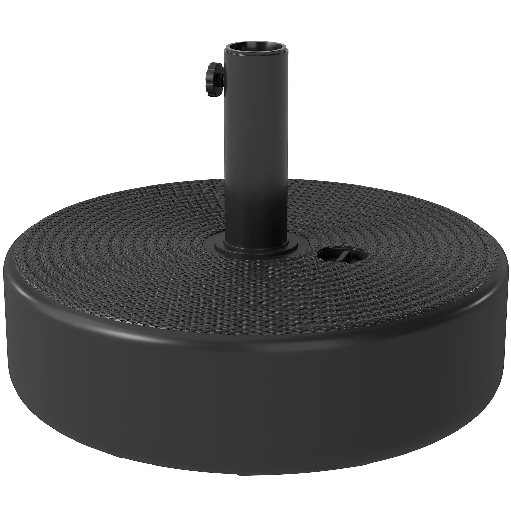 Patio Umbrella Base, 33 Lbs Water Or 42 Lbs Sand Filled, Black