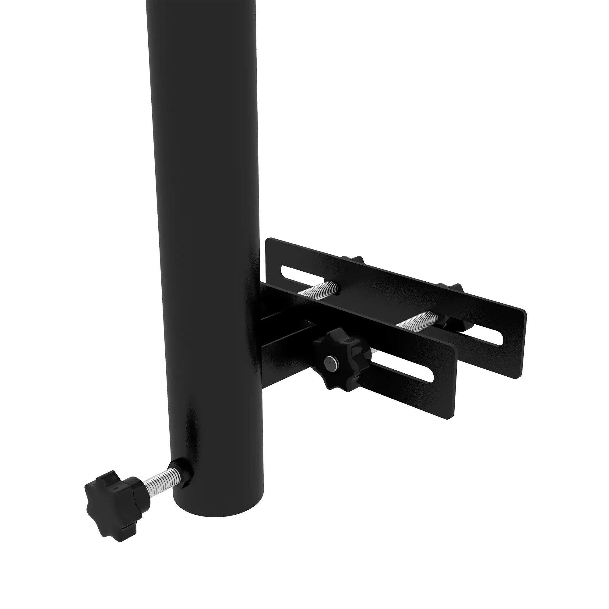 Patio Umbrella Holder Stand, Deck Railing Mount Bracket, Adjustable Clamps, Black - Image 10