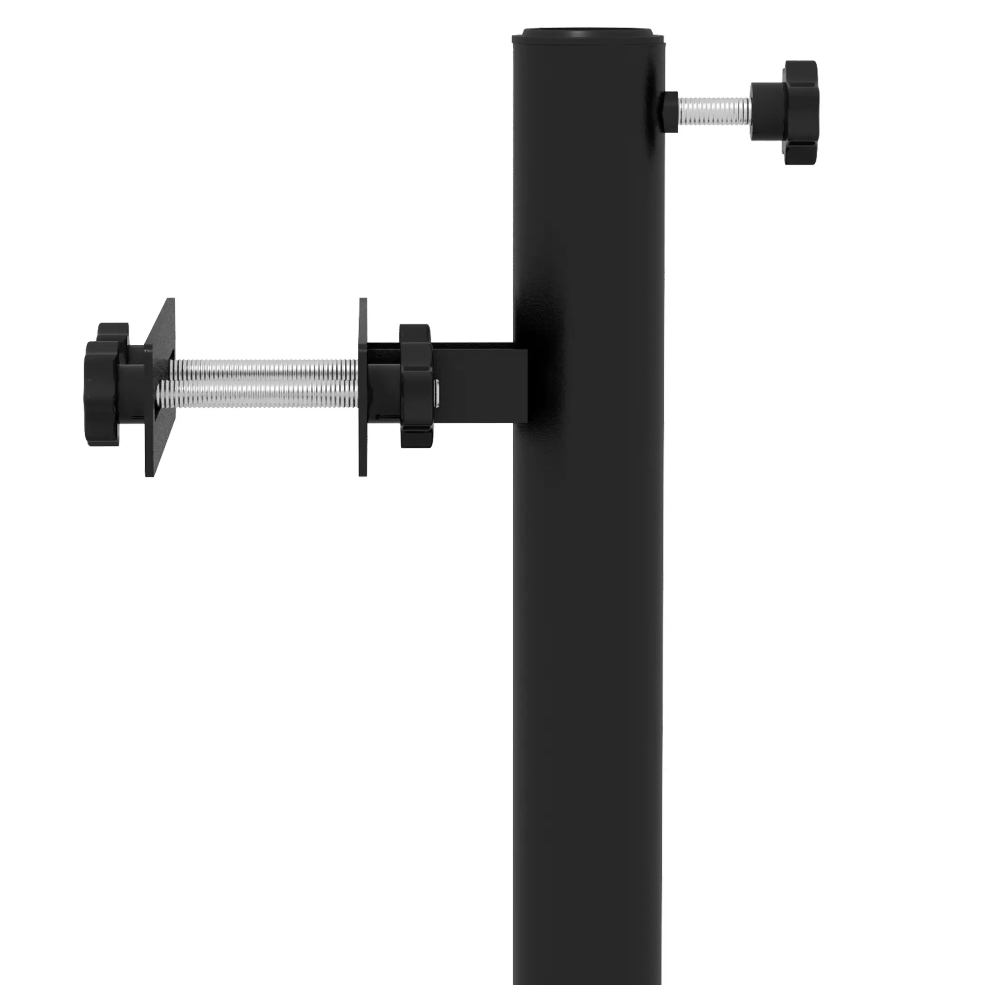 Patio Umbrella Holder Stand, Deck Railing Mount Bracket, Adjustable Clamps, Black - Image 9