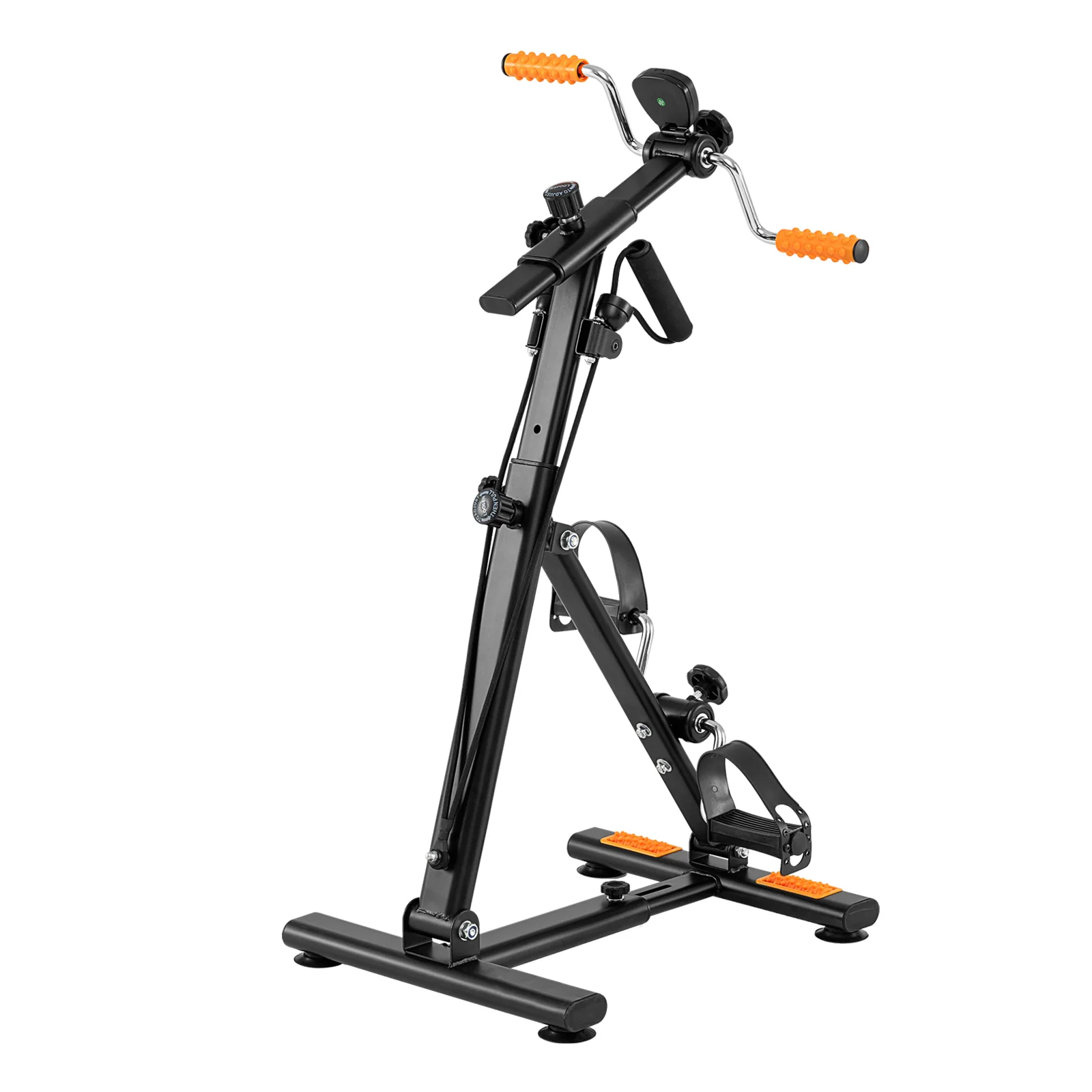 Pedal Exerciser, Adjustable Resistance, Arm Leg Workout, Orange