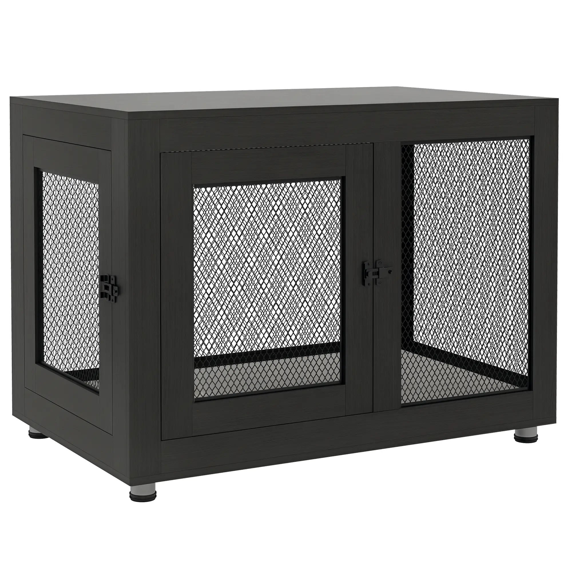 Pet Crate End Table, Water-resistant Cushion, Large Medium Dogs, Black - Image 11