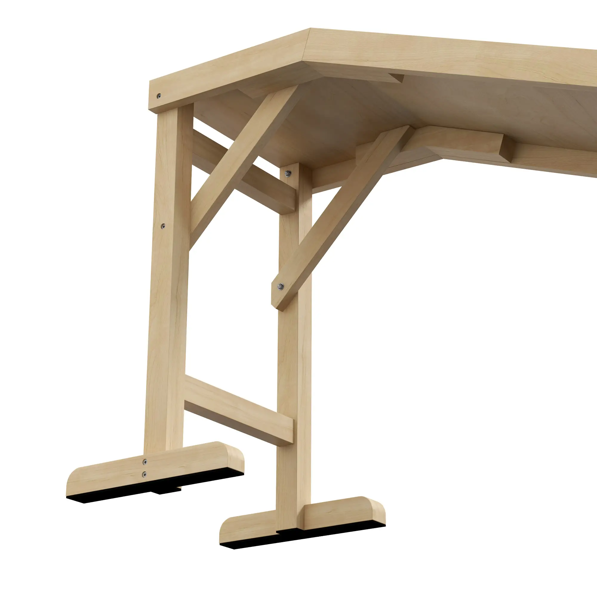 Pet Ramp Bed Steps, Non-Slip Carpet, 74"L x 16"W x 25"H, Natural - Image 10