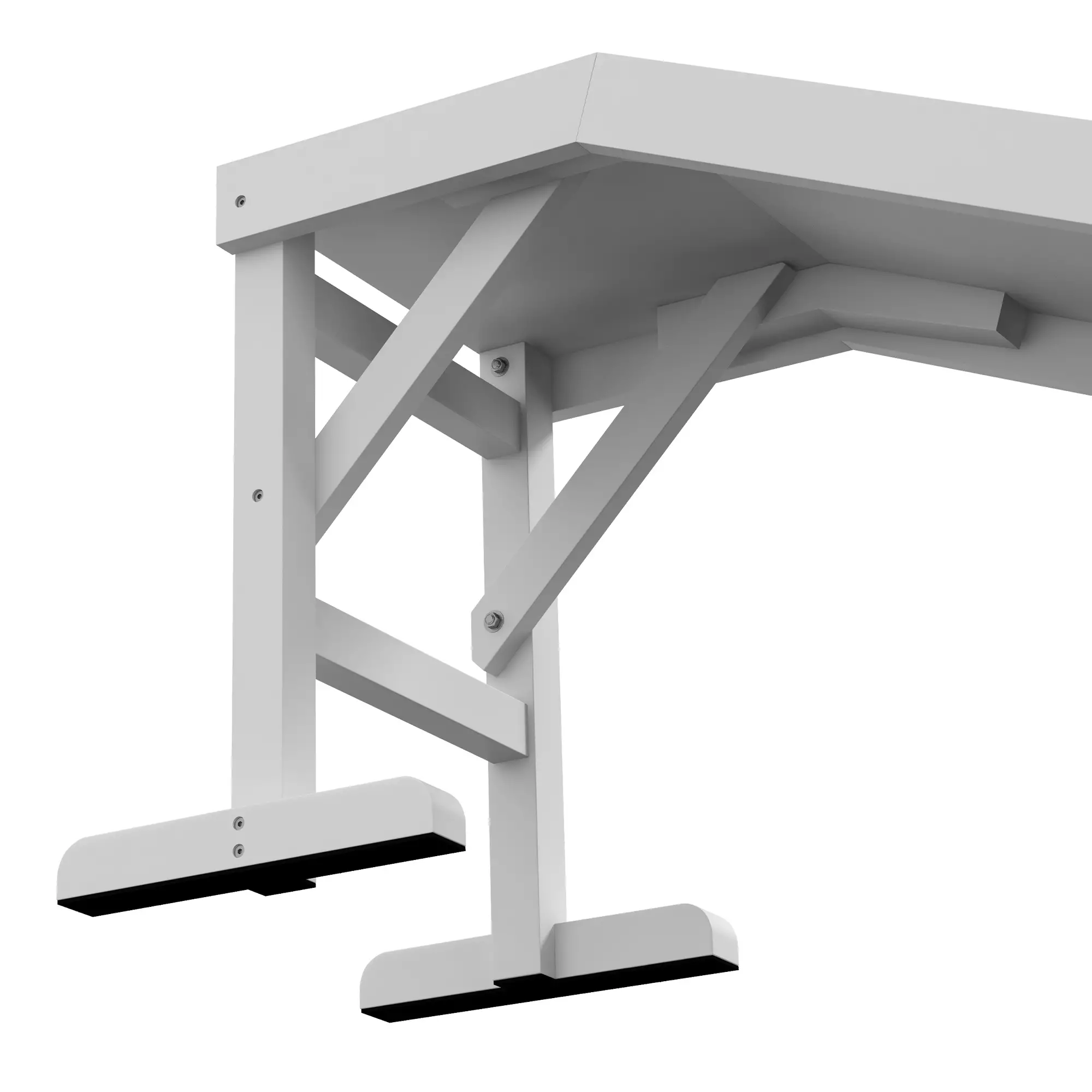 Pet Ramp Bed Steps, Non-Slip Carpet Top, Pine Wood, 59"L x 16"W x 20"H, White - Image 10