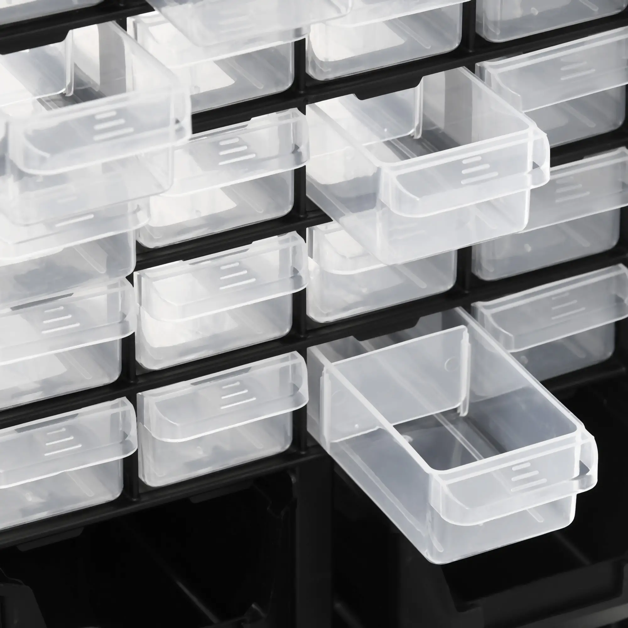 Plastic 39 Drawer Parts Organizer, Wall Mount Storage Cabinet, 2, Black - Image 10