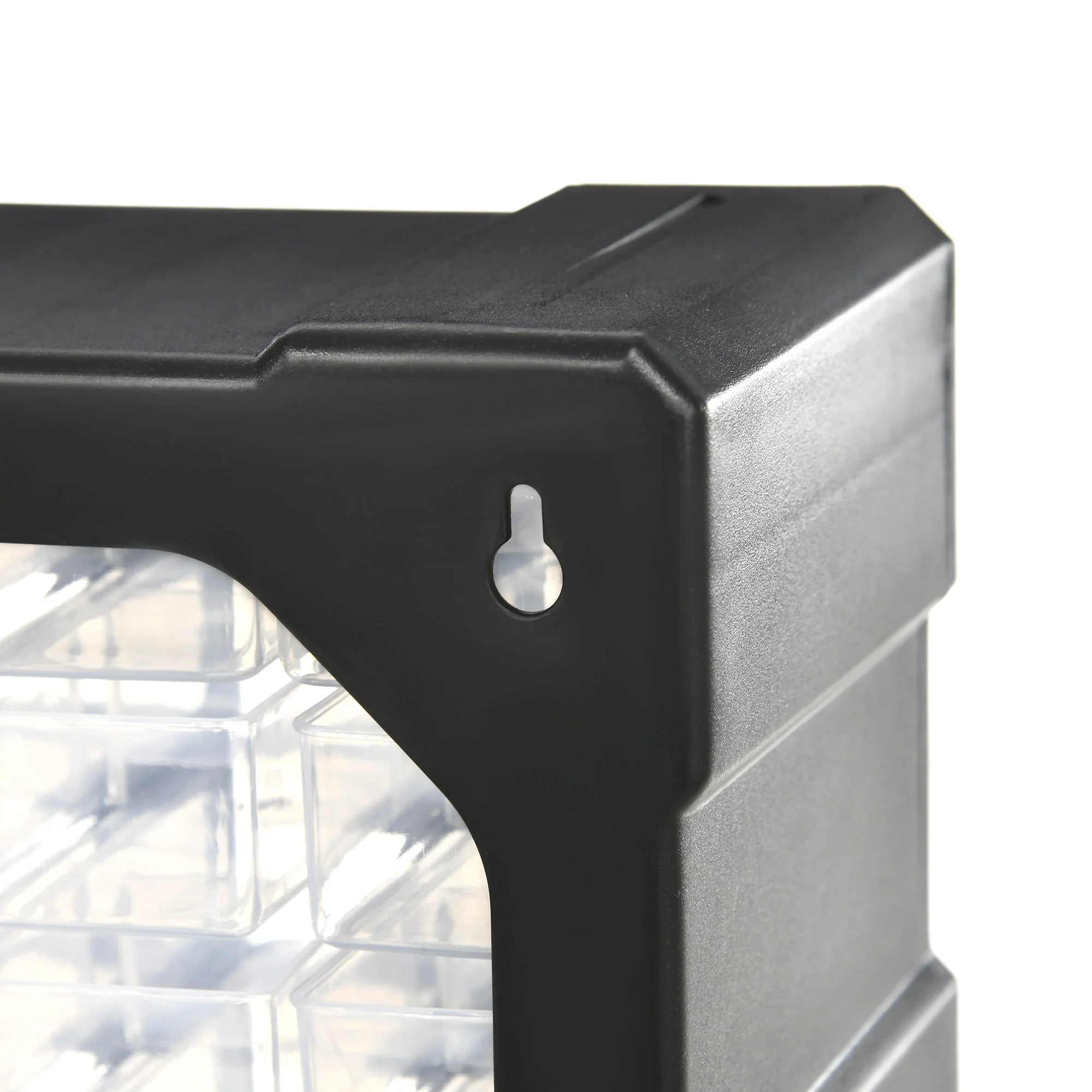 Plastic 39 Drawer Parts Organizer, Wall Mount Storage Cabinet, Black - Image 10