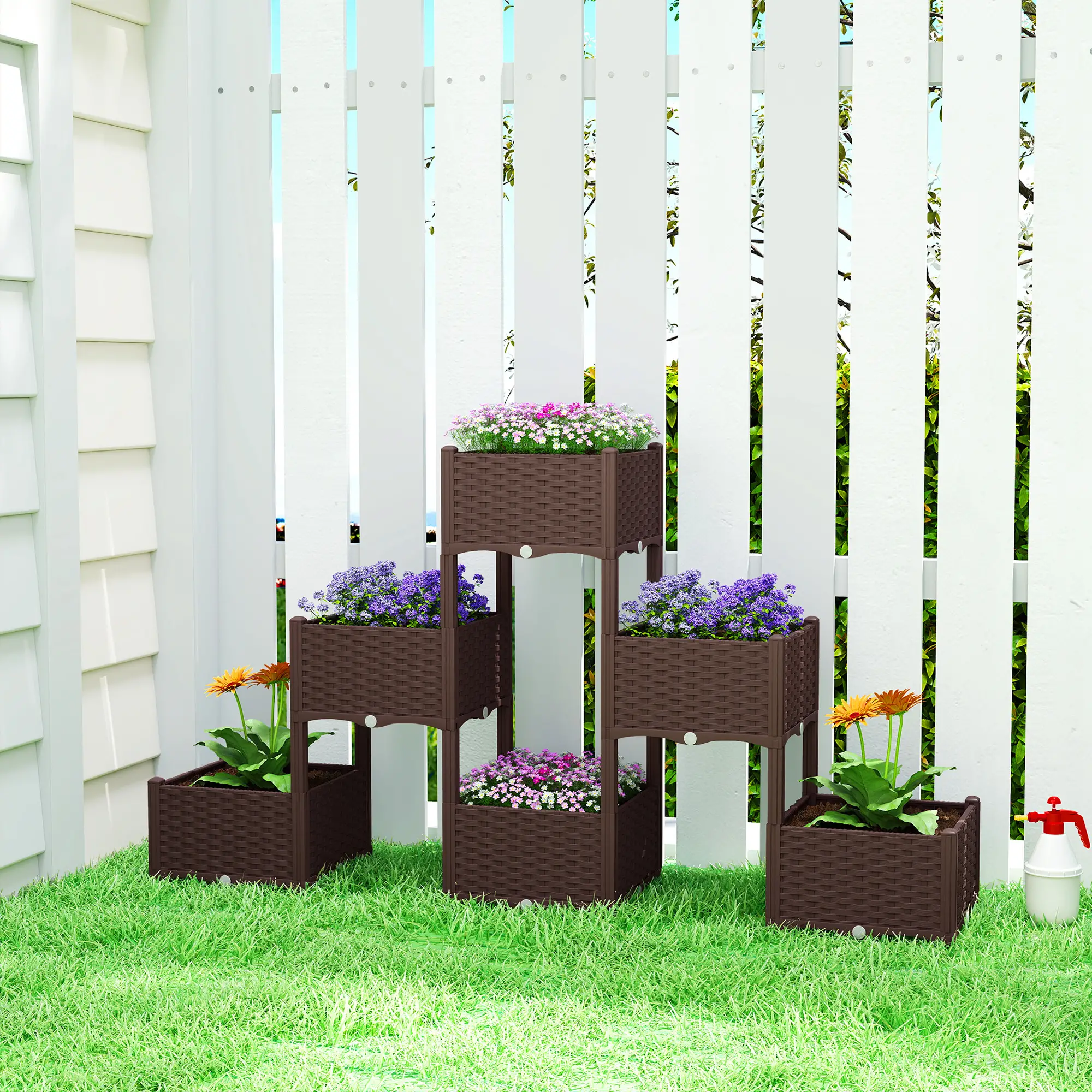 Plastic Raised Garden Bed With Legs, Self Watering Elevated Planter Box - Image 10