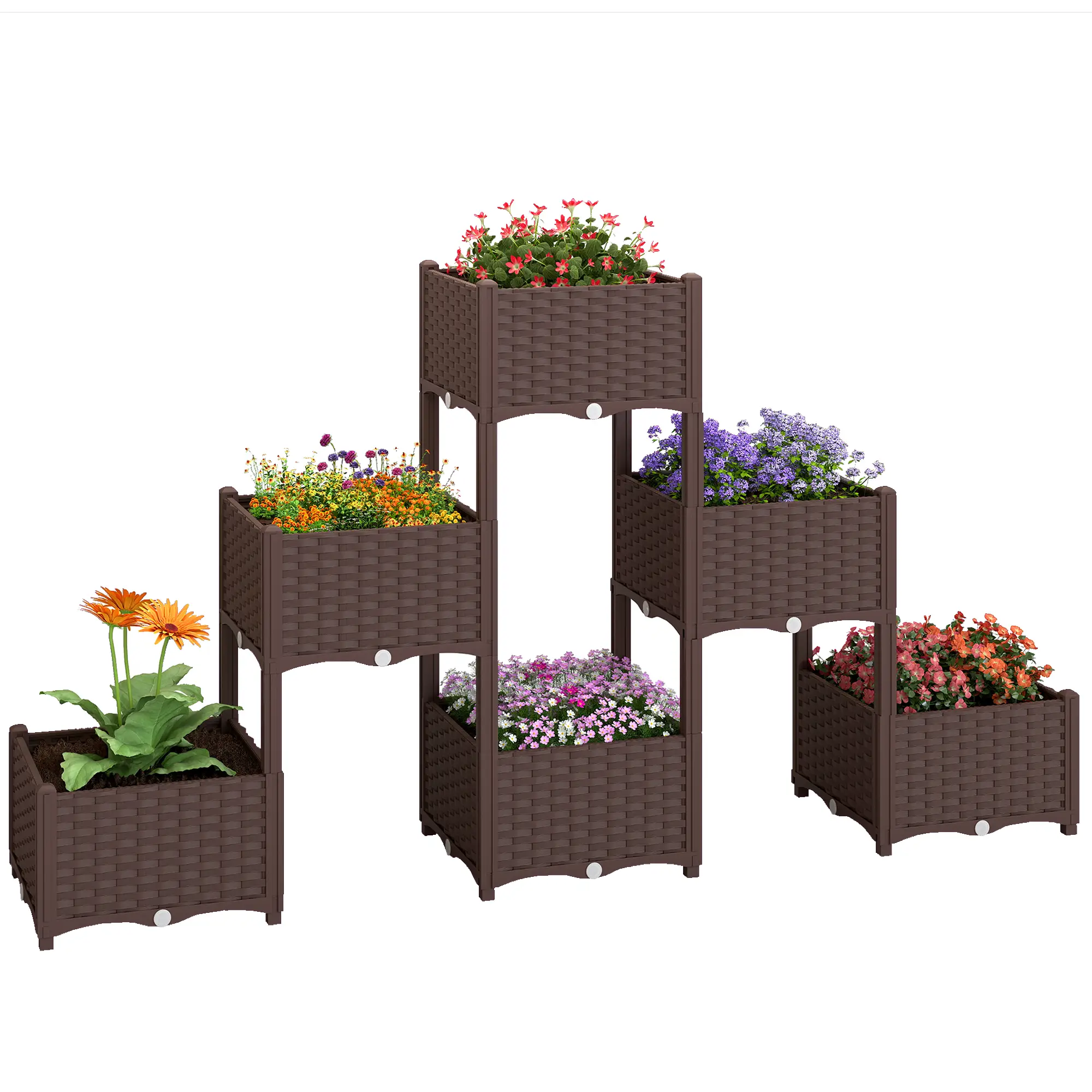 Plastic Raised Garden Bed With Legs, Self Watering Elevated Planter Box - Image 11