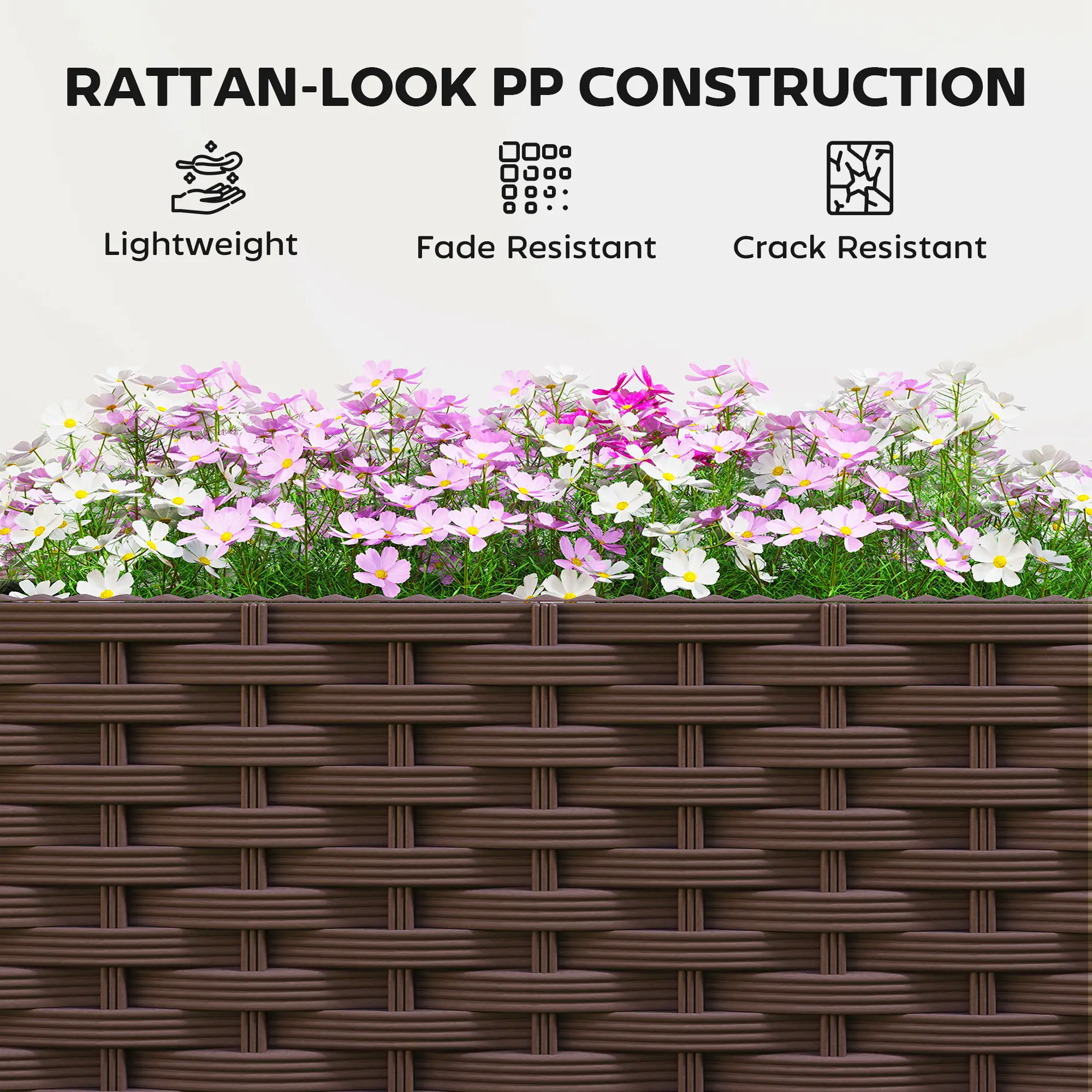 Plastic Raised Garden Bed With Legs, Self Watering Elevated Planter Box - Image 7