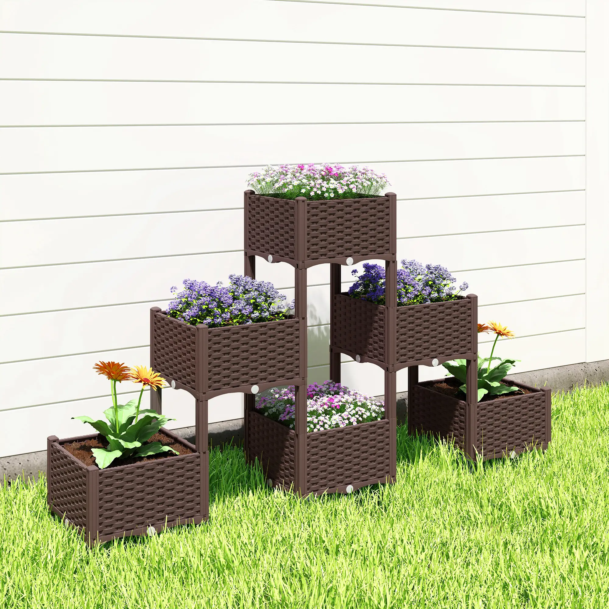 Plastic Raised Garden Bed With Legs, Self Watering Elevated Planter Box - Image 9