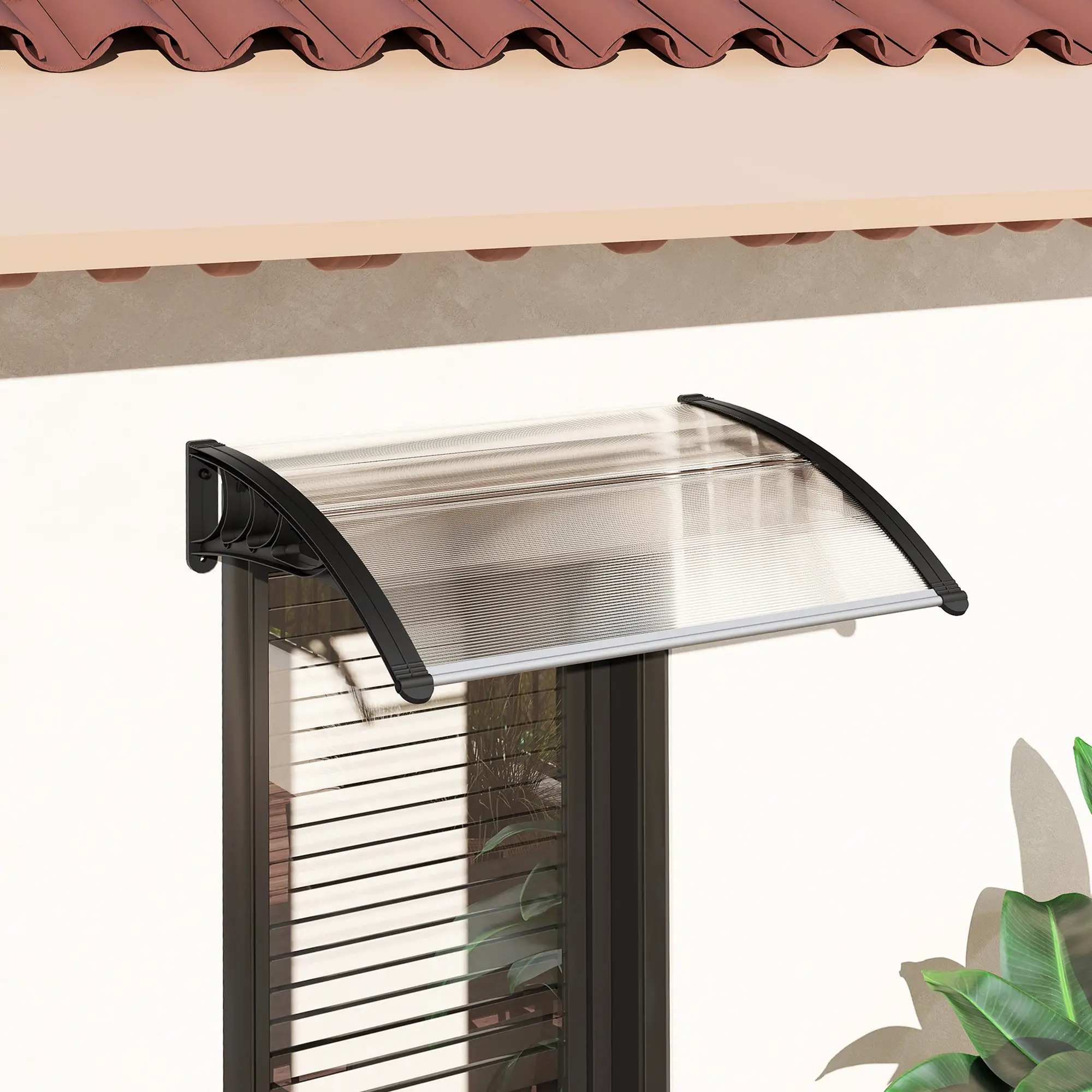 Polycarbonate Window Awning Canopy, 30" x 50", White - Image 10
