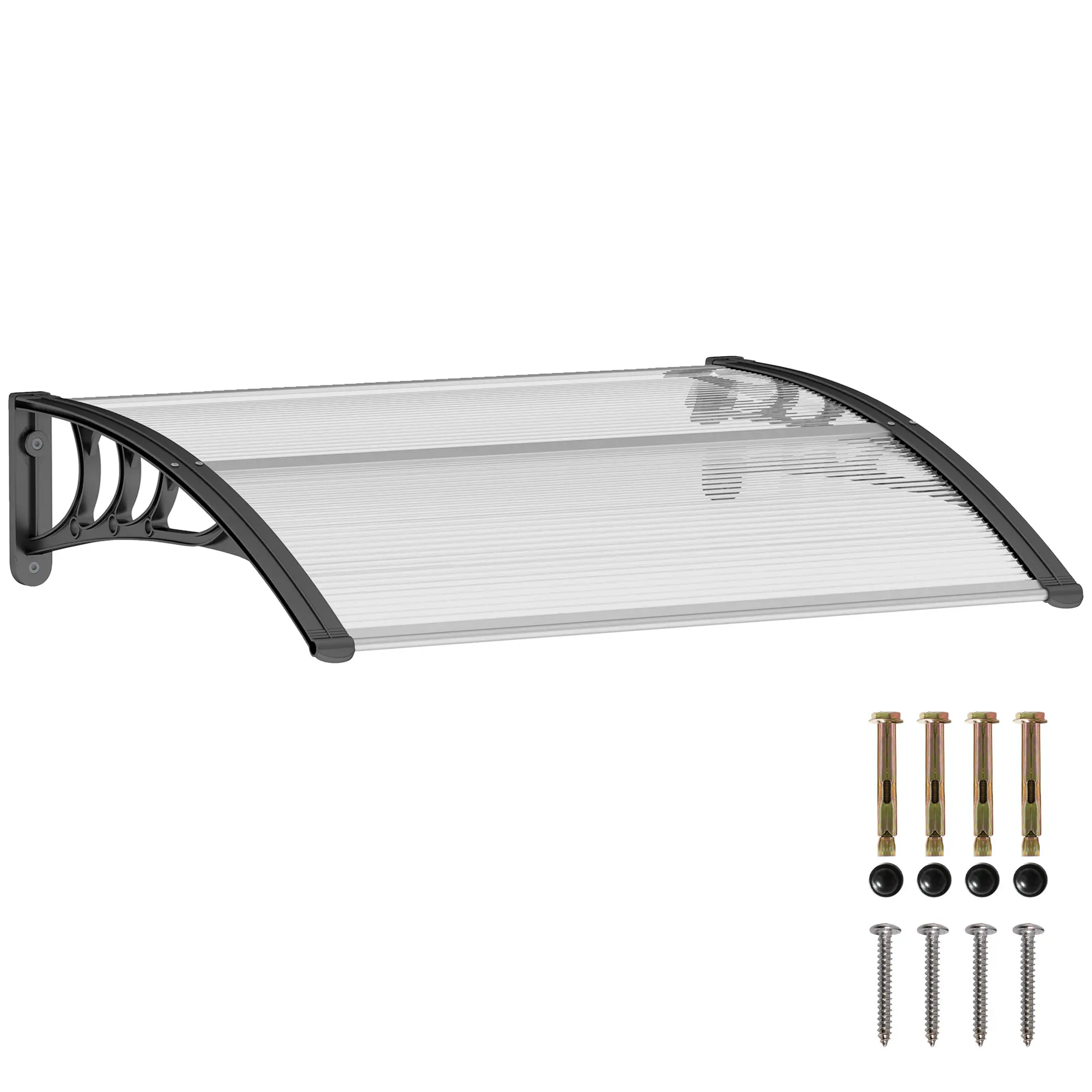 Polycarbonate Window Awning Canopy, 30" x 50", White - Image 11