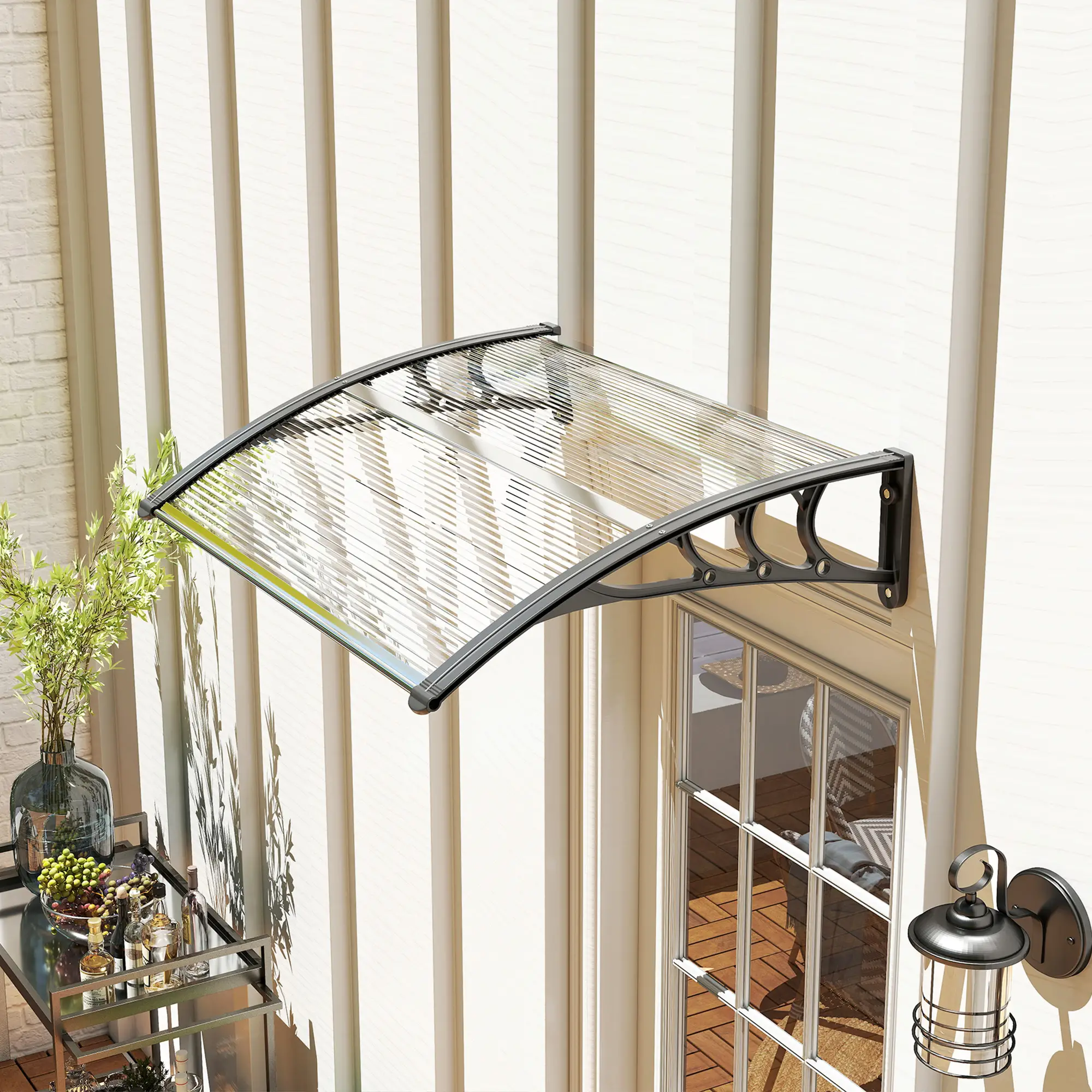 Polycarbonate Window Awning Canopy, 30" x 50", White - Image 8