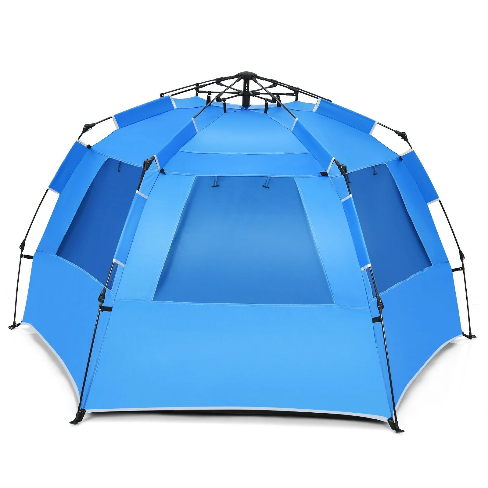 Pop Up Beach Tent, UPF 50+, Portable Sun Shelter, 3-4 Person, Blue - Image 7