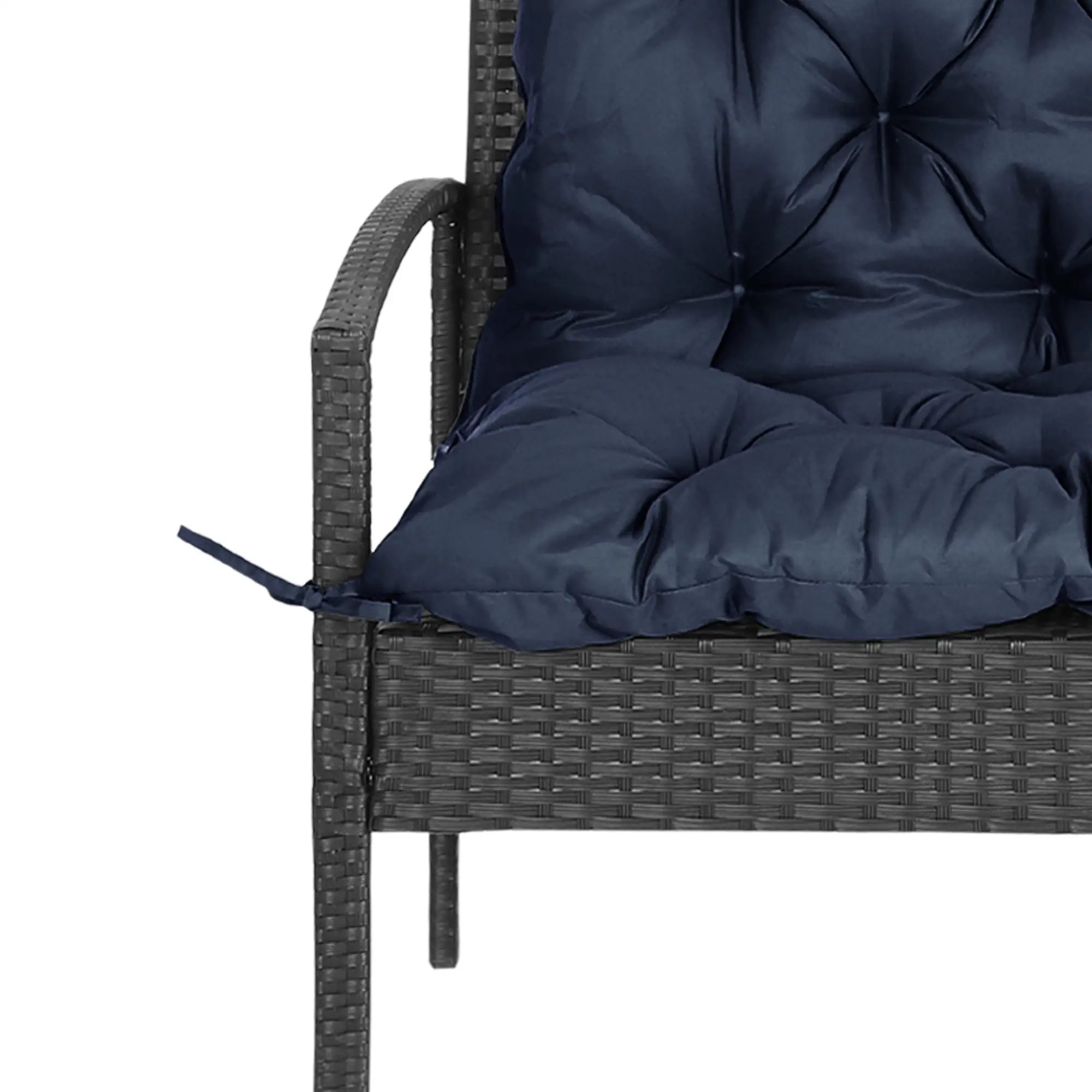 Porch Swing Cushion, Garden Bench Cushion with Backrest, Non-Slip 2-Seater, 39.4" x 38.6", Dark Blue - Image 7