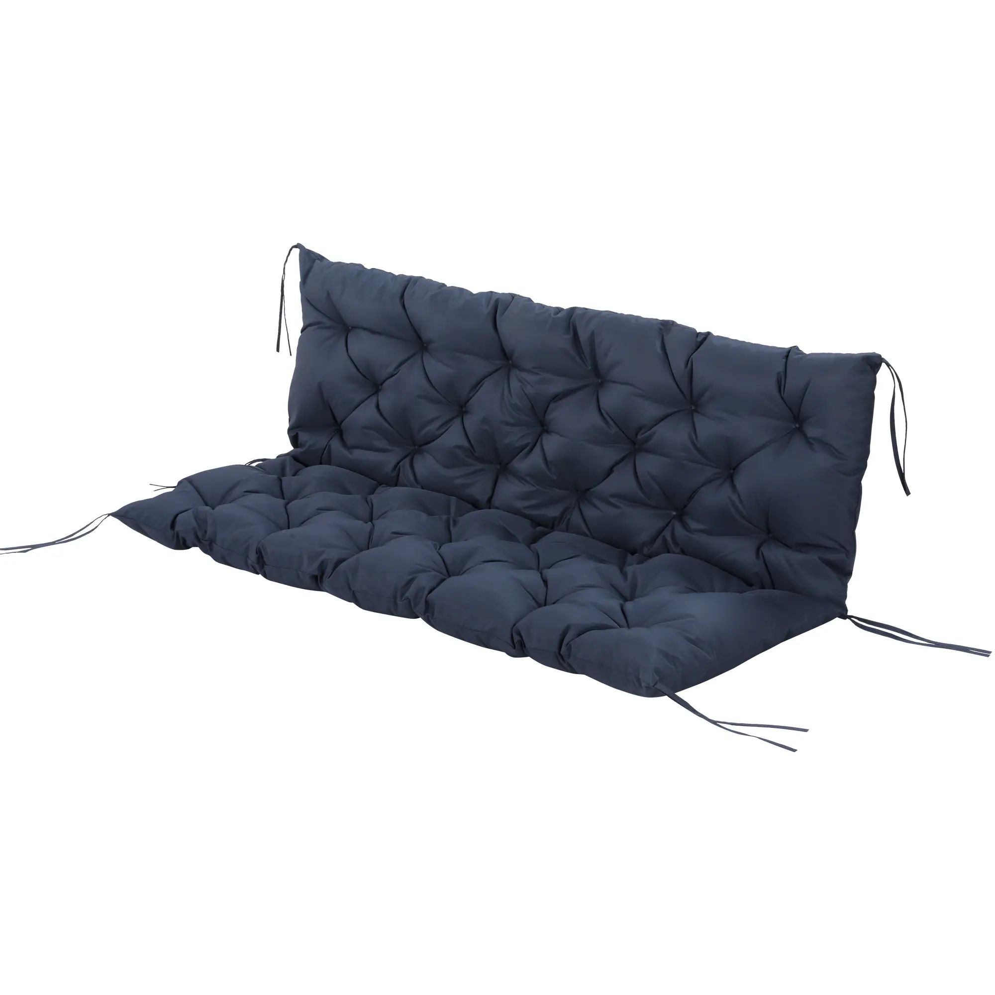 Porch Swing Cushion, Garden Bench Cushion with Backrest, Non-Slip 3-Seater, 59.1" x 38.6", Dark Blue - Image 12