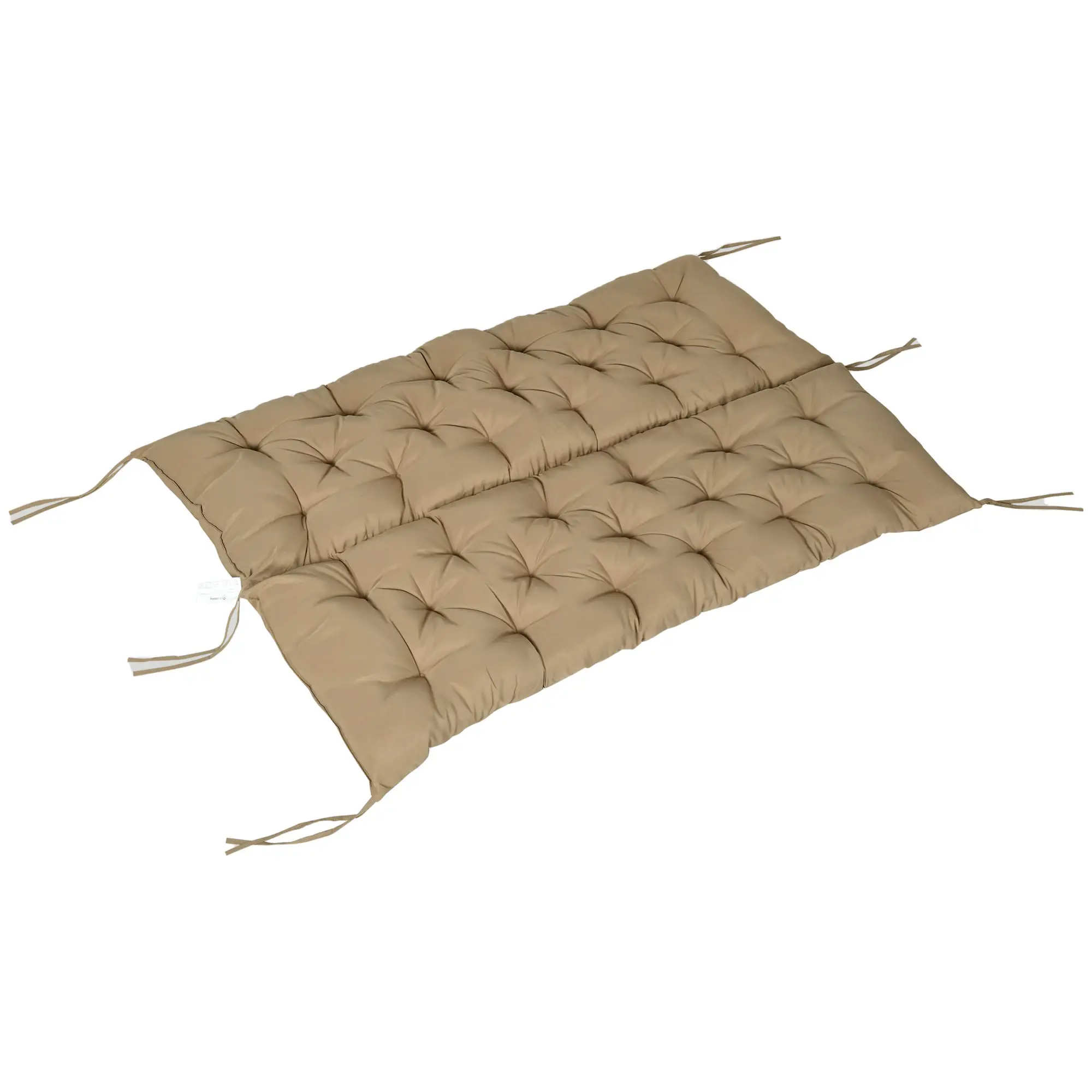Porch Swing Cushion, Garden Bench Cushion with Backrest, Non-Slip 3-Seater, 59.1" x 38.6", Khaki - Image 9