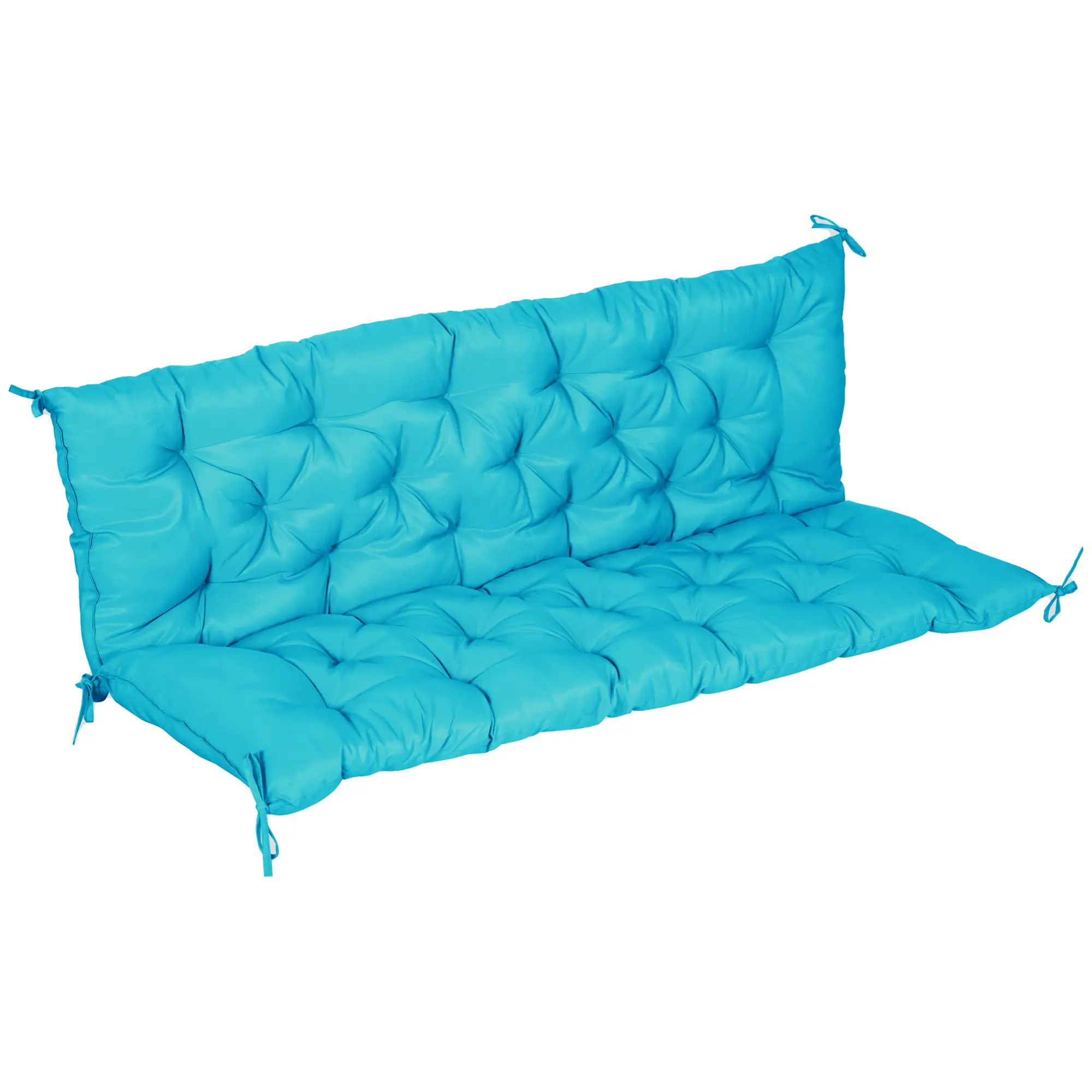 Porch Swing Cushion, Garden Bench Cushion with Backrest, Non-Slip 3-Seater, 59.1" x 38.6", Turquoise - Image 11