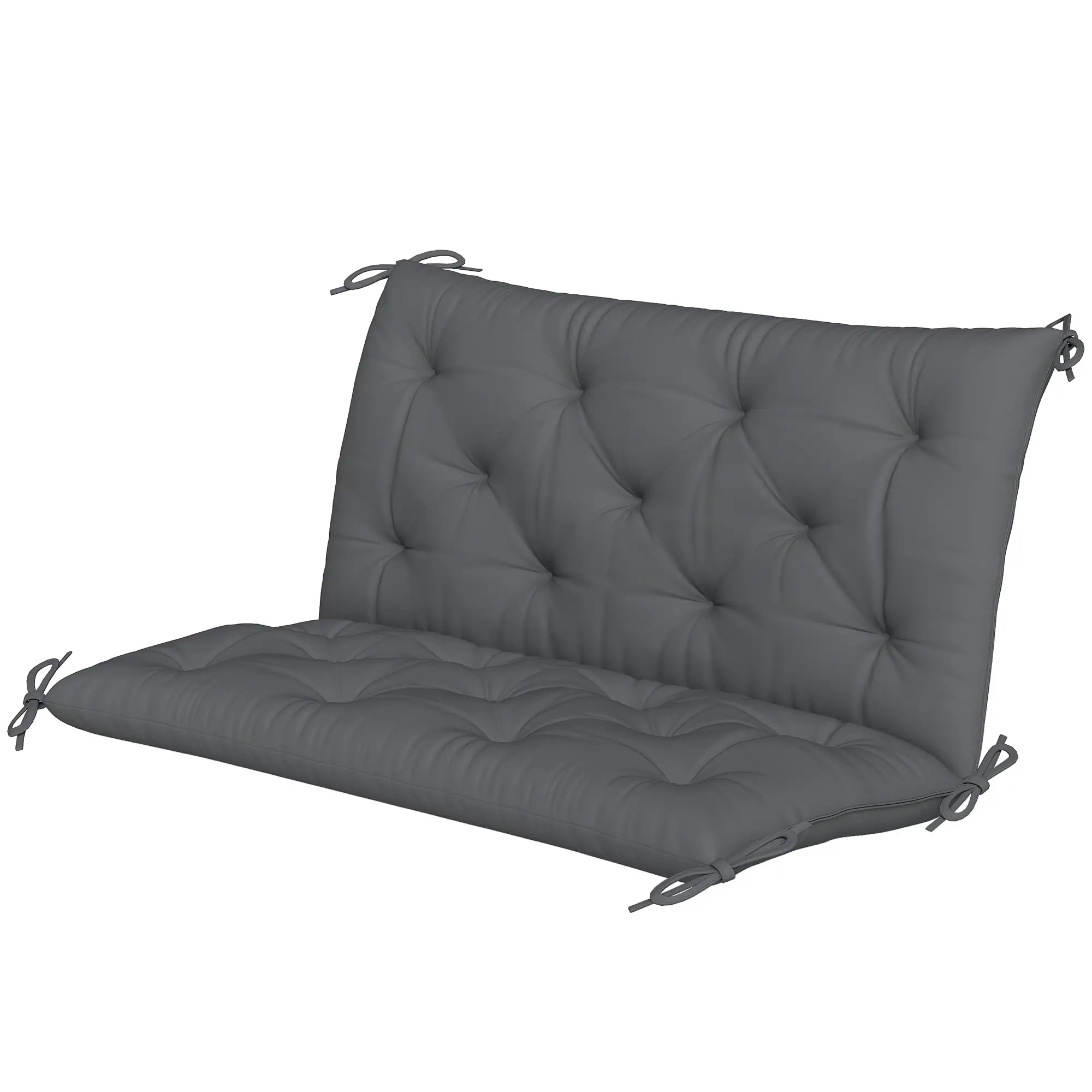 Porch Swing Cushion, Garden Bench Cushion with Backrest, Non-Slip, 39.4" x 38.6", Dark Grey - Image 11