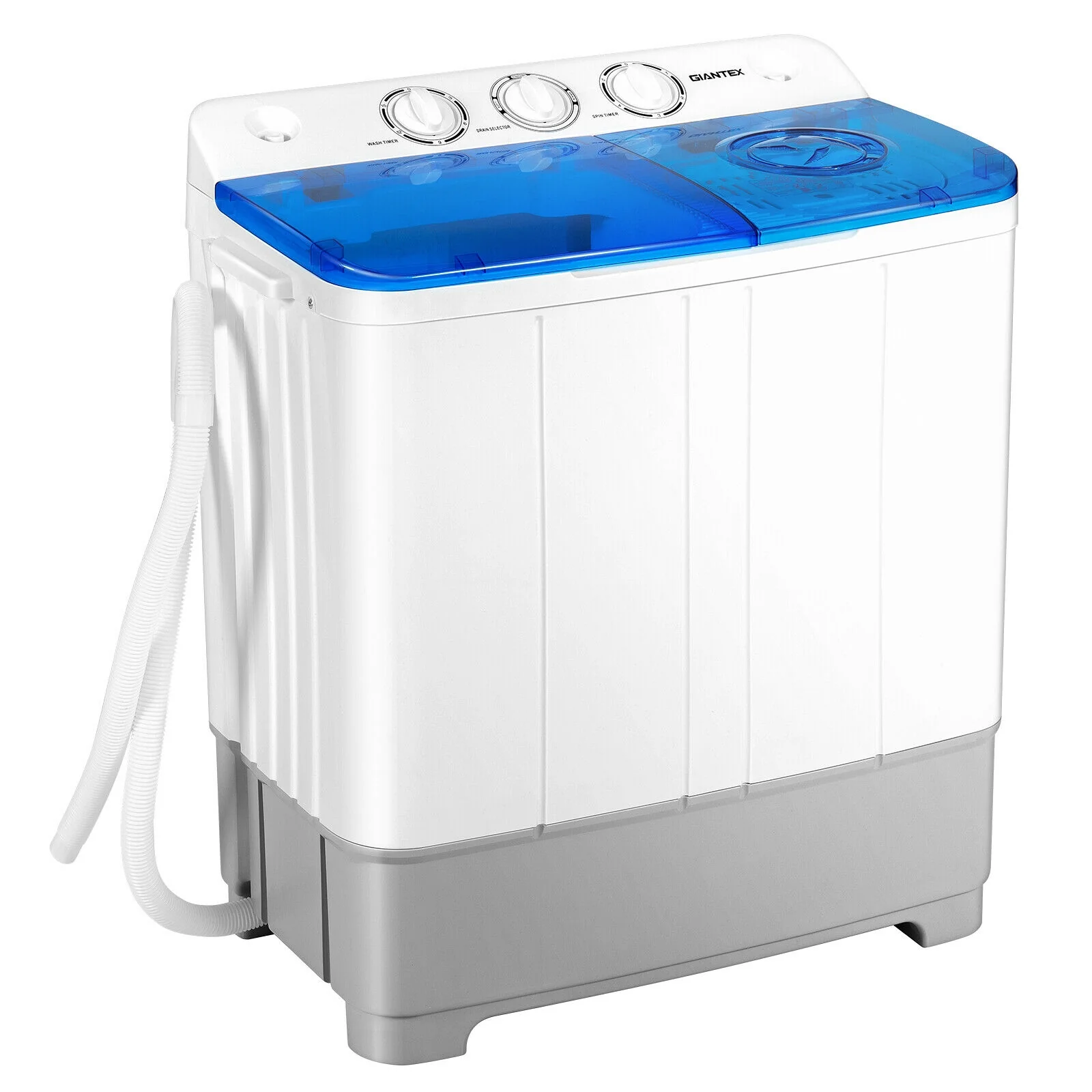 Portable 22lbs Washing Machine With Timer Control, Blue - Image 4