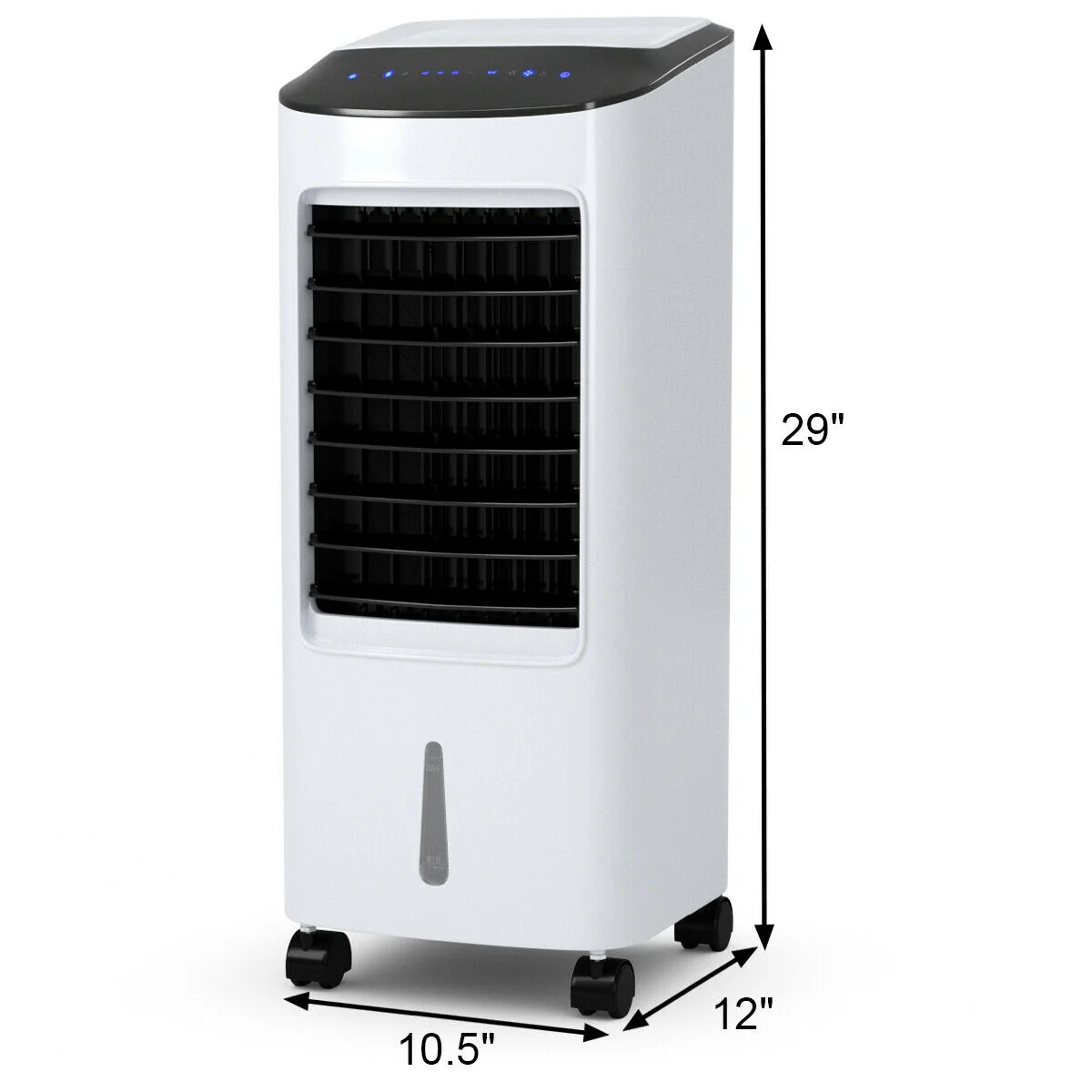 Portable Air Cooler Fan Humidifier, Remote Control, White, Black - Image 5