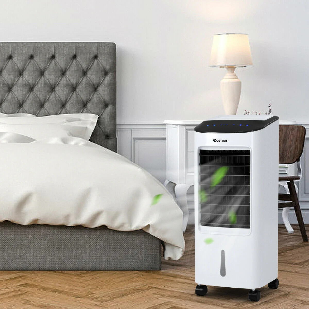 Portable Air Cooler Fan Humidifier, Remote Control, White, Black - Image 7