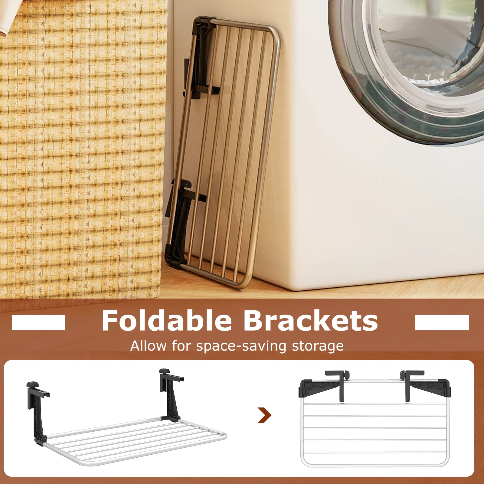 Portable Aluminum Clothes and Towel Drying Rack - Image 10