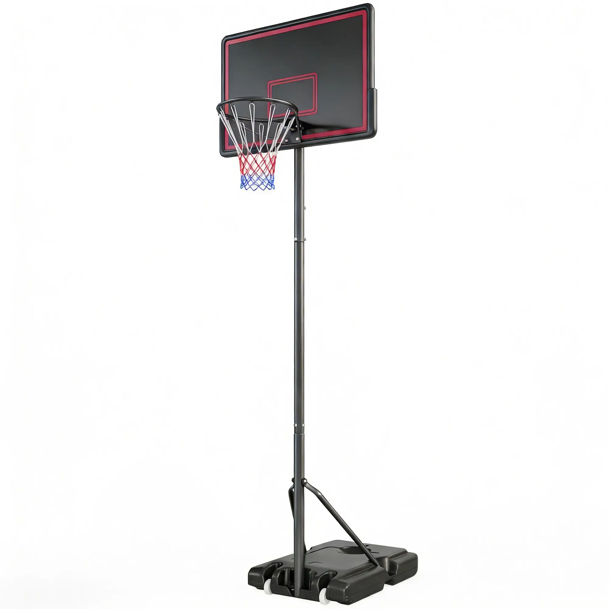 Portable Basketball Hoop, 4.4-10ft Adjustable Height With Wheels