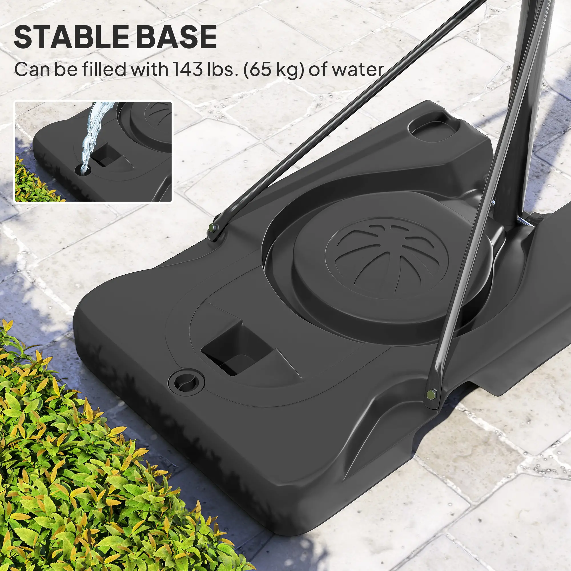 Portable Basketball Hoop, 4.4-10ft with Wheels and 44.5" Backboard, for Teenagers Youth Adults - Image 5