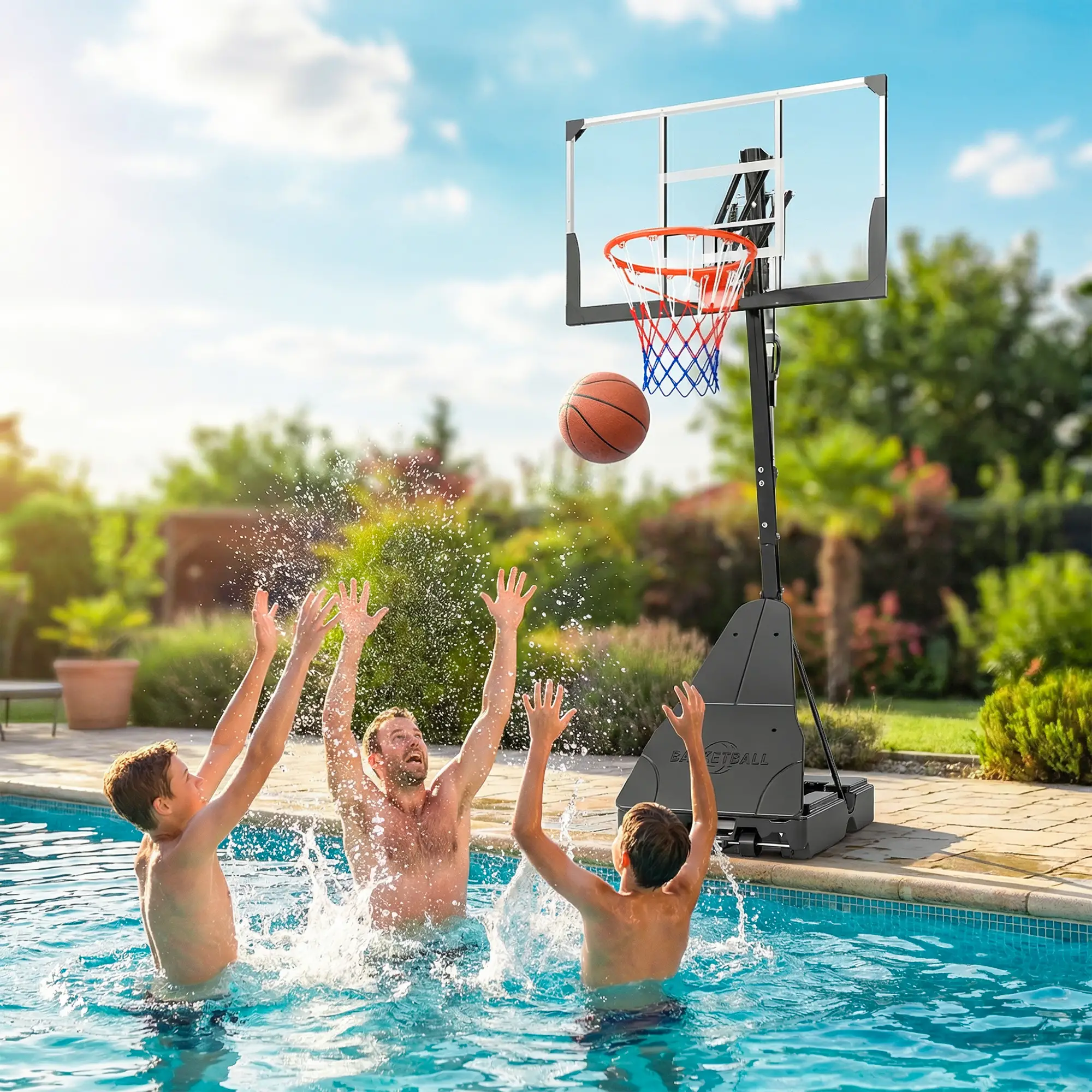 Portable Basketball Hoop, Height Adjustable 8-10 Ft, 47" Shatterproof Backboard - Image 8
