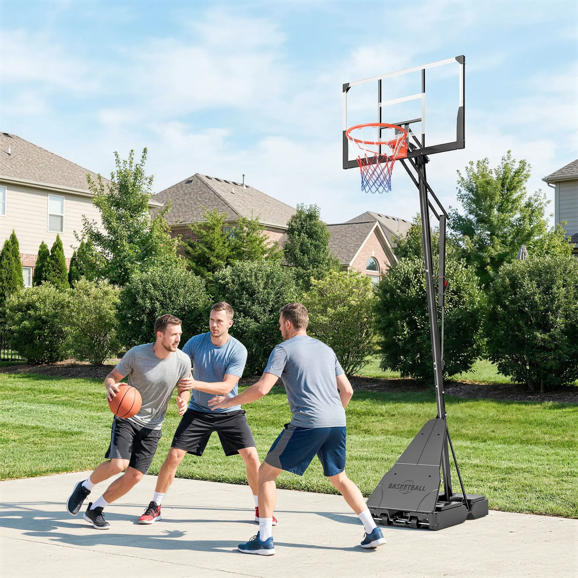 Portable Basketball Hoop, Height Adjustable 8-10 Ft, 47" Shatterproof Backboard - Image 9