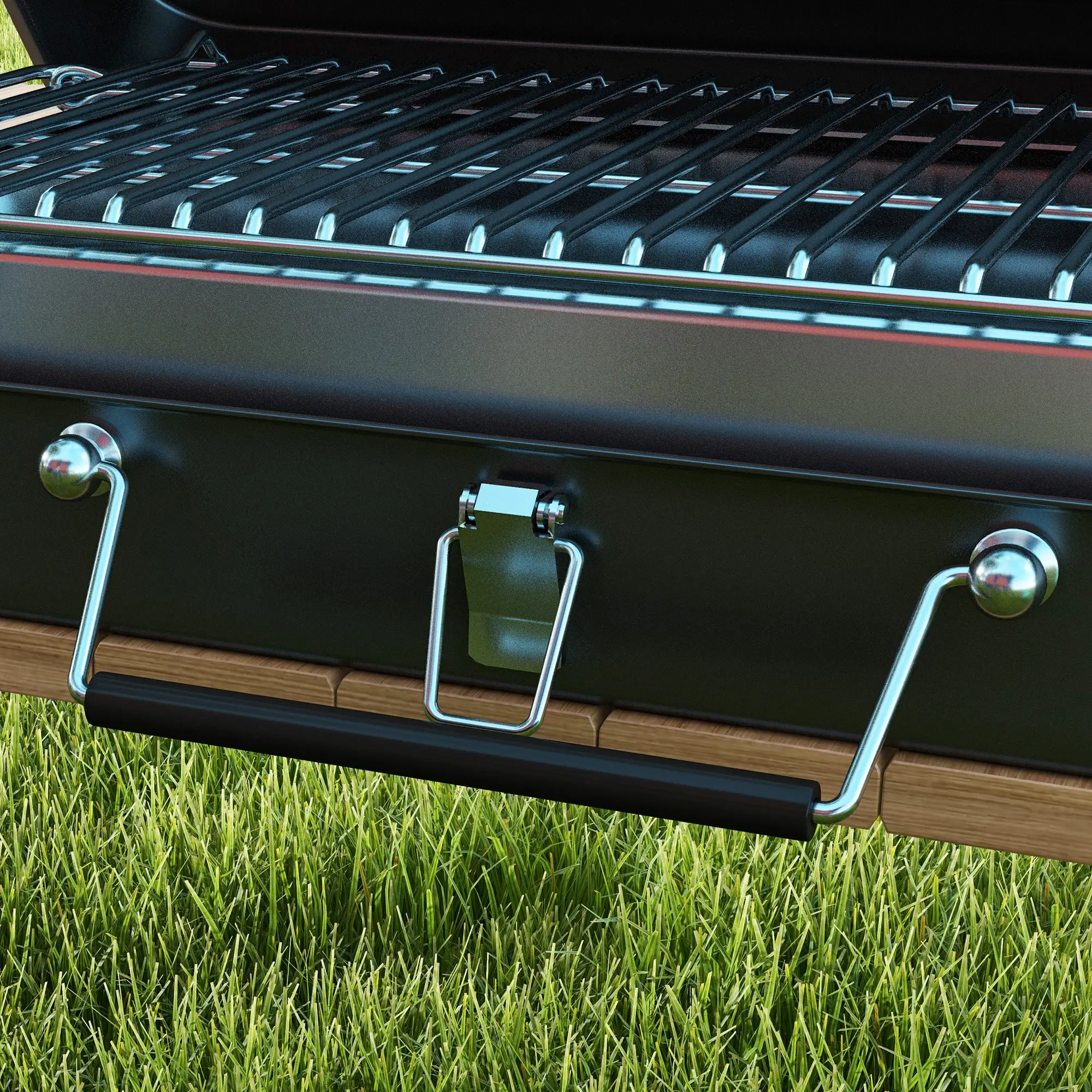 Portable BBQ Grill, Metal, Black - Image 10