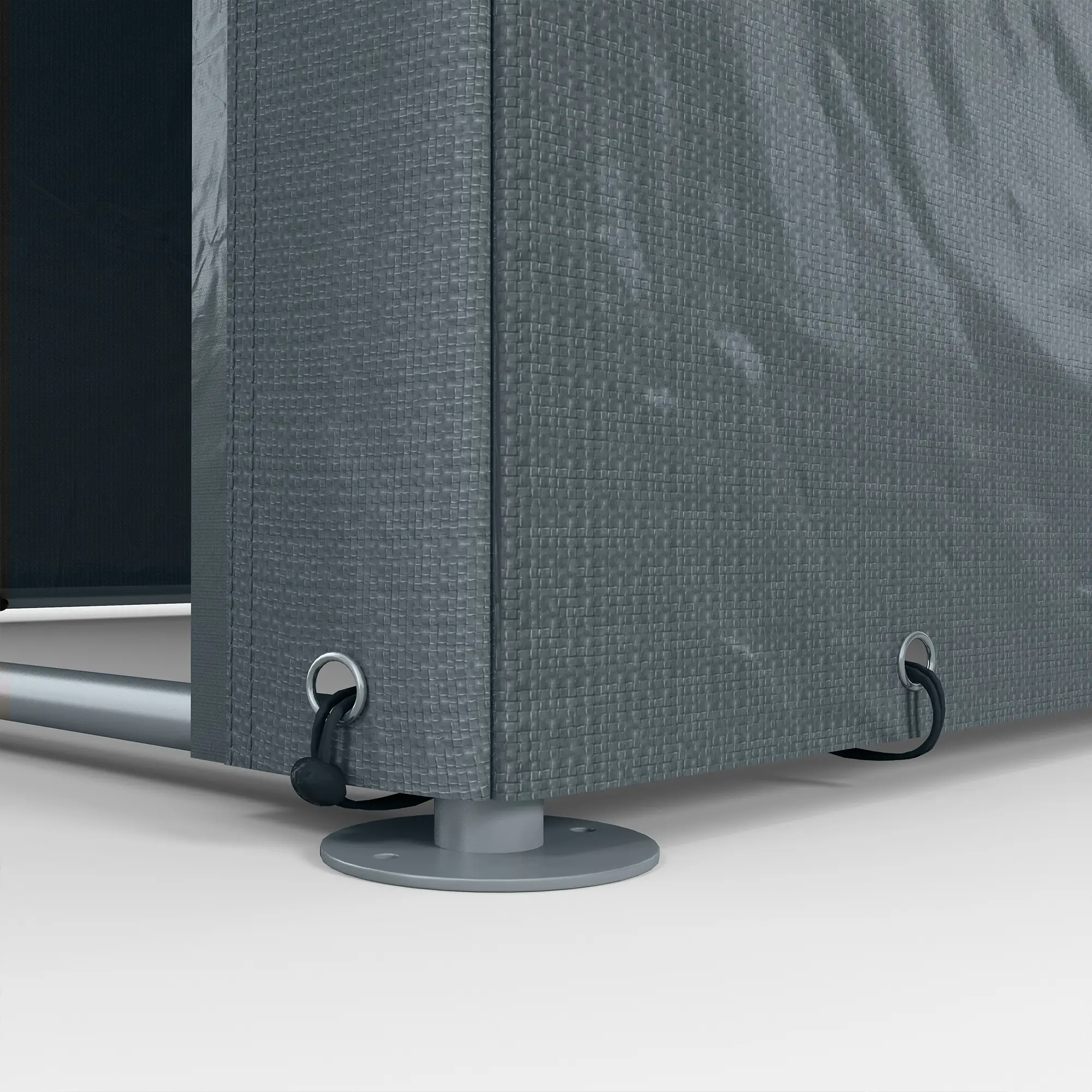 Portable Bicycle Shed, Galvanised Steel Frame, Large Door, Waterproof, Dark Grey - Image 9