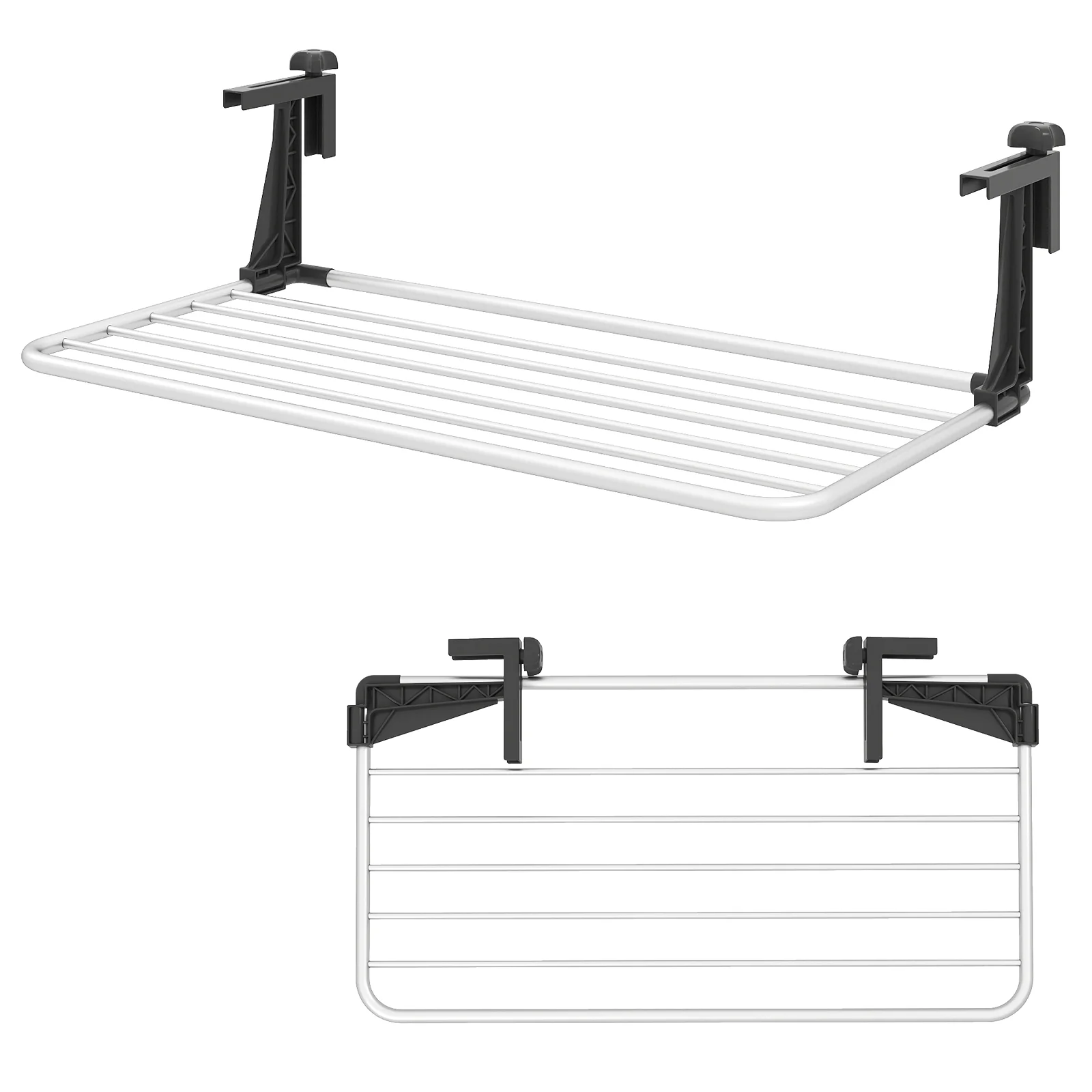 Portable Clothes Drying Rack Aluminum Towel Rack with Adjustable and Foldable Brackets - Image 5