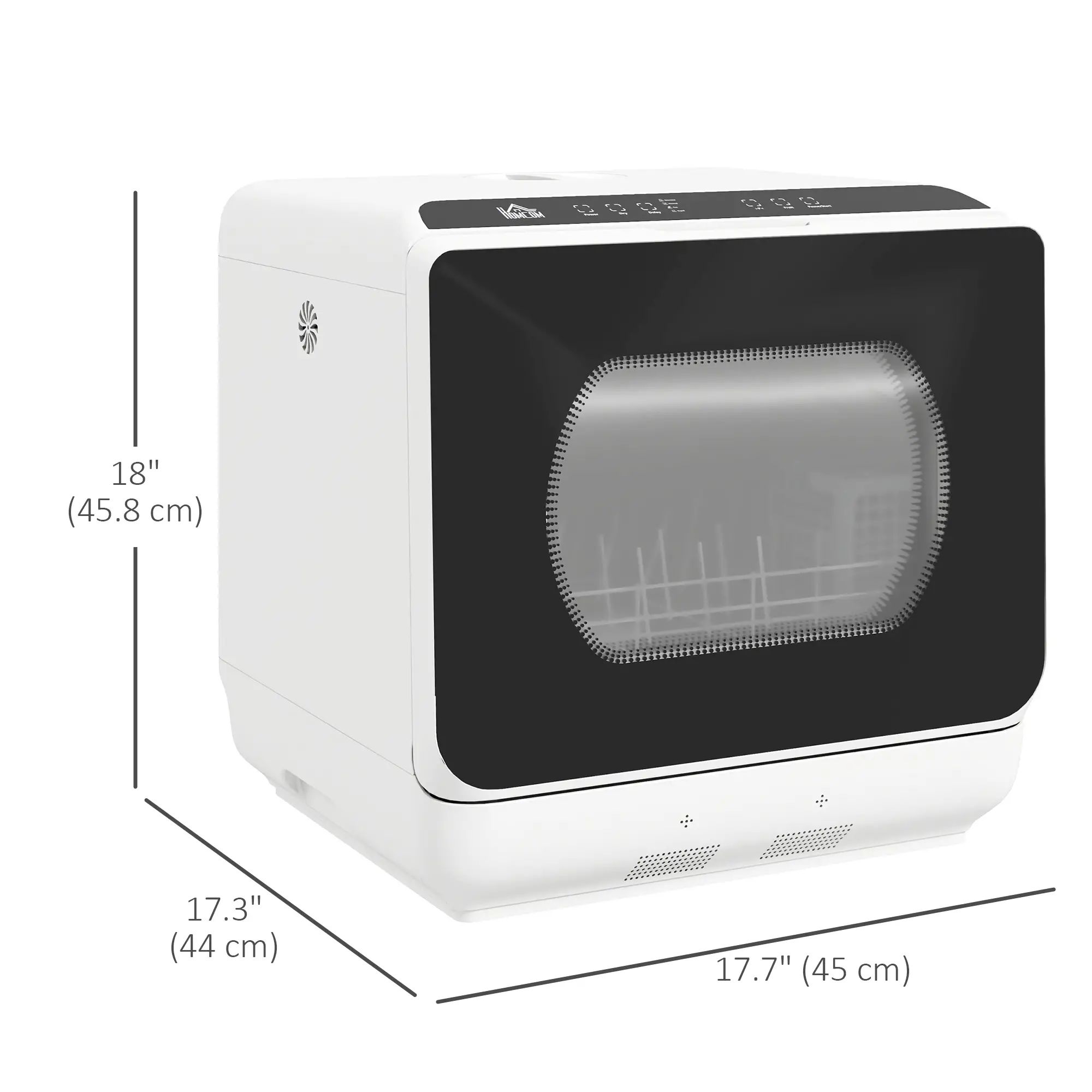Portable Counter Dishwasher, 4 Place Settings, 5 Programs, Air-Dry, 6L Tank - Image 3