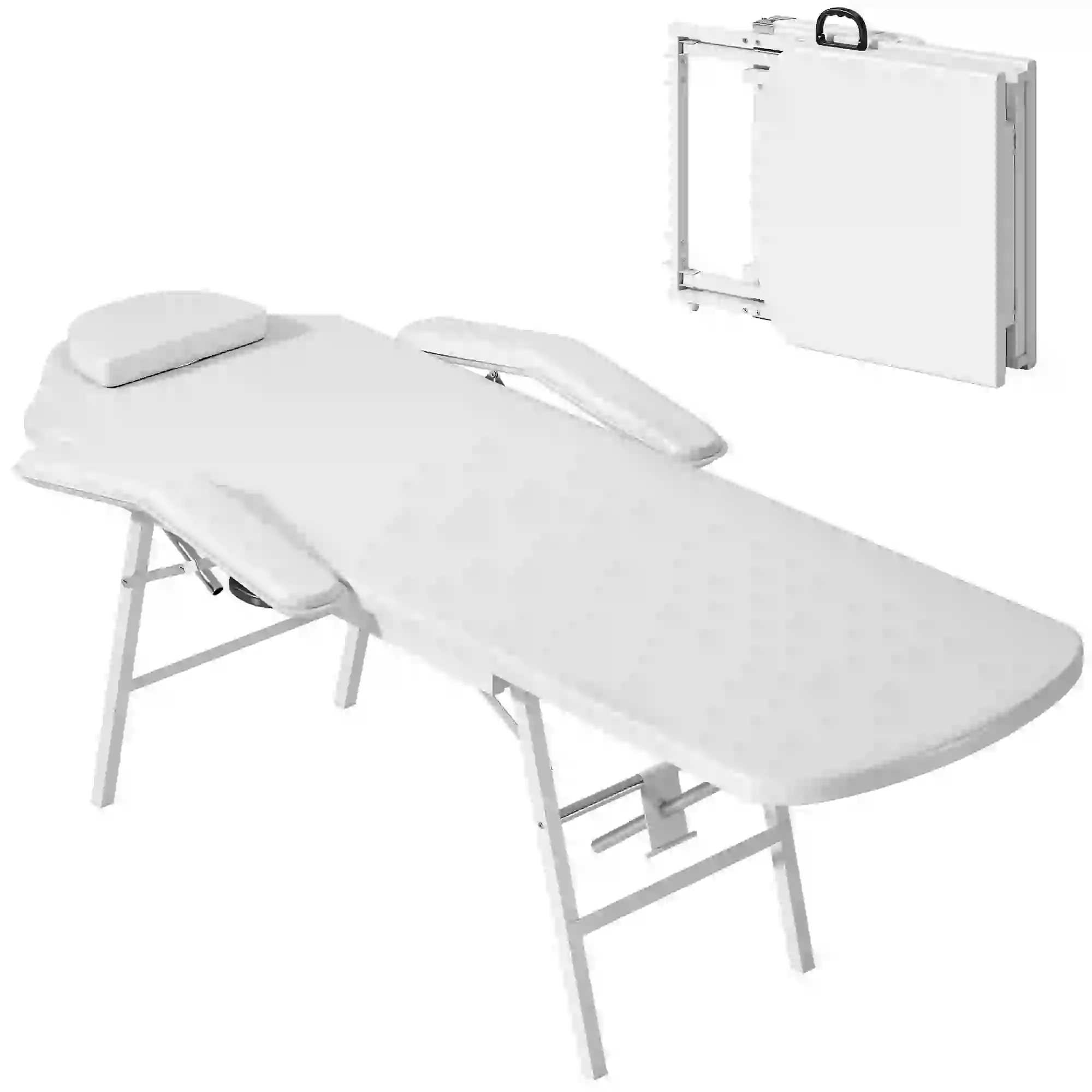 Portable Foldable Massage Table, White