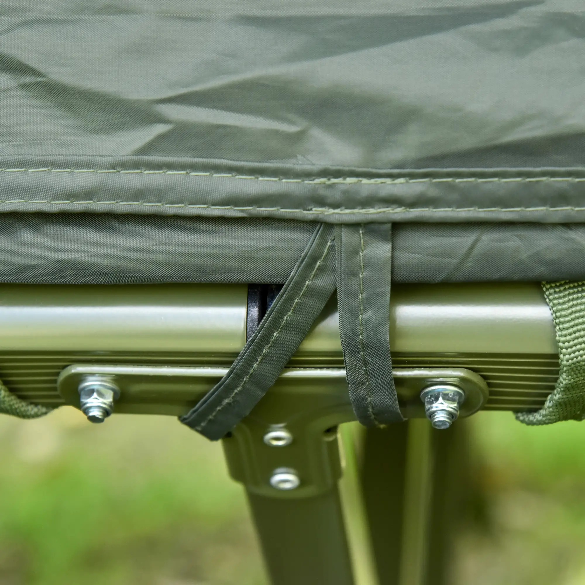 Portable Folding Camping Tent Cot, Air Mattress w/ Carry Bag, Pump, Dark Green - Image 10