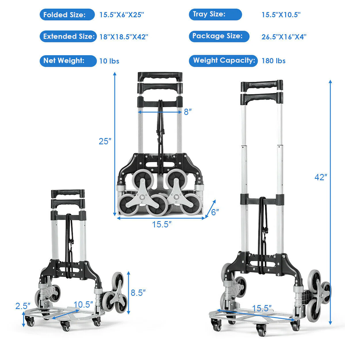 Portable Folding Stair Climbing Hand Truck - Image 5