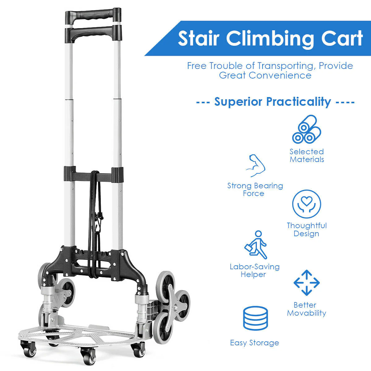 Portable Folding Stair Climbing Hand Truck - Image 6