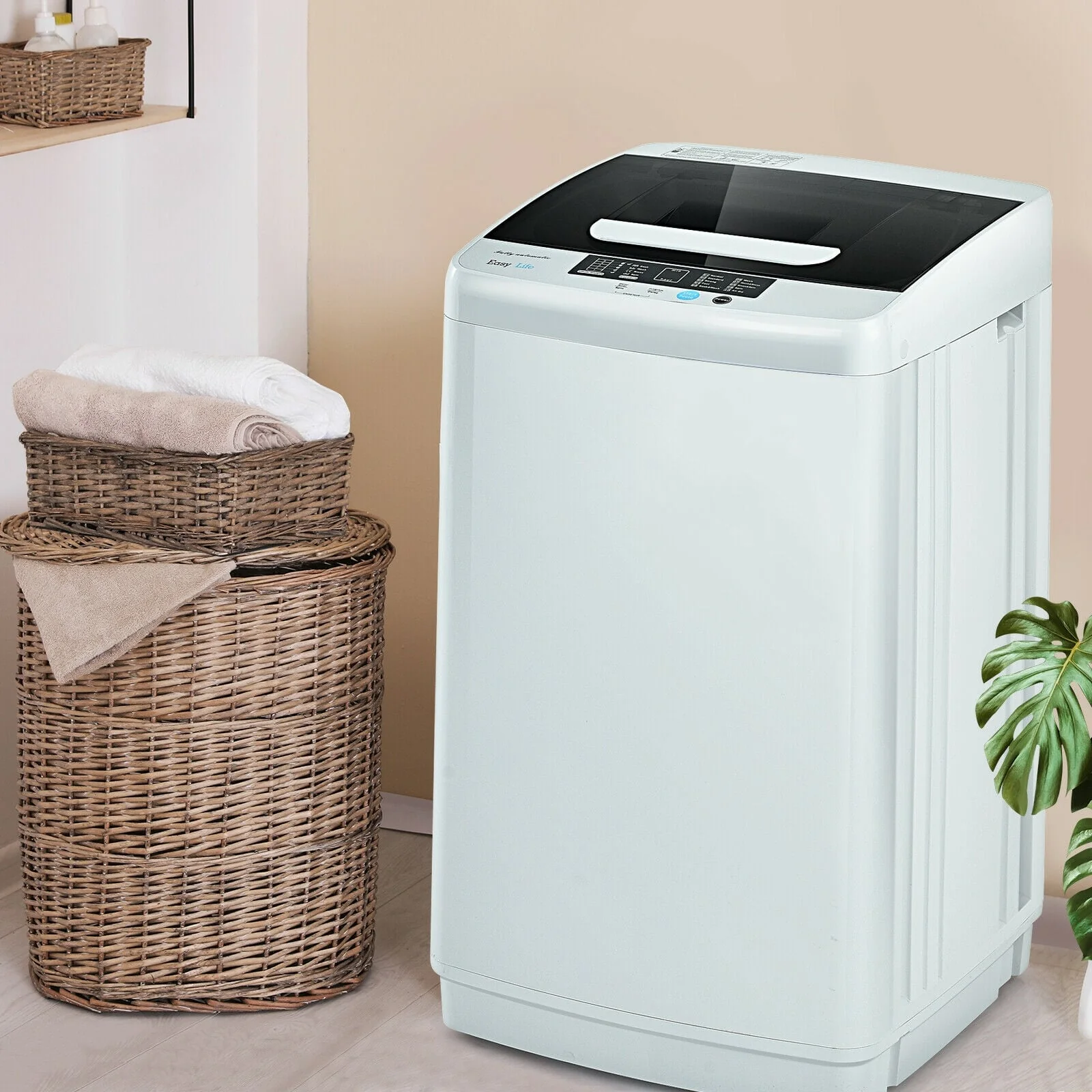 Portable Full-Automatic Laundry Washing Machine, 8.8 lbs, With Drain Pump - Image 2