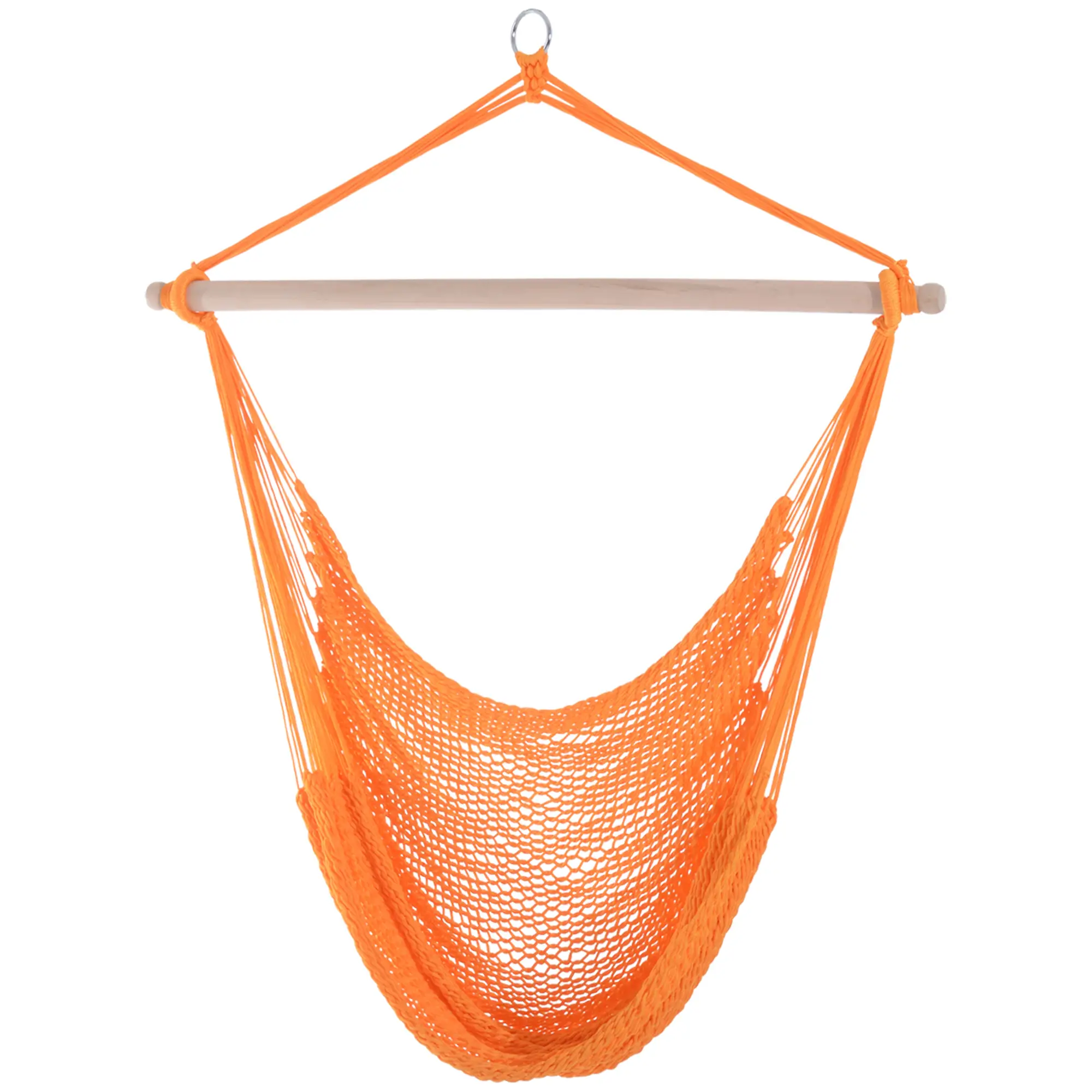 Portable Hammock Chair, Hanging Swing for Outdoor, Garden, Camping, Orange - Image 11