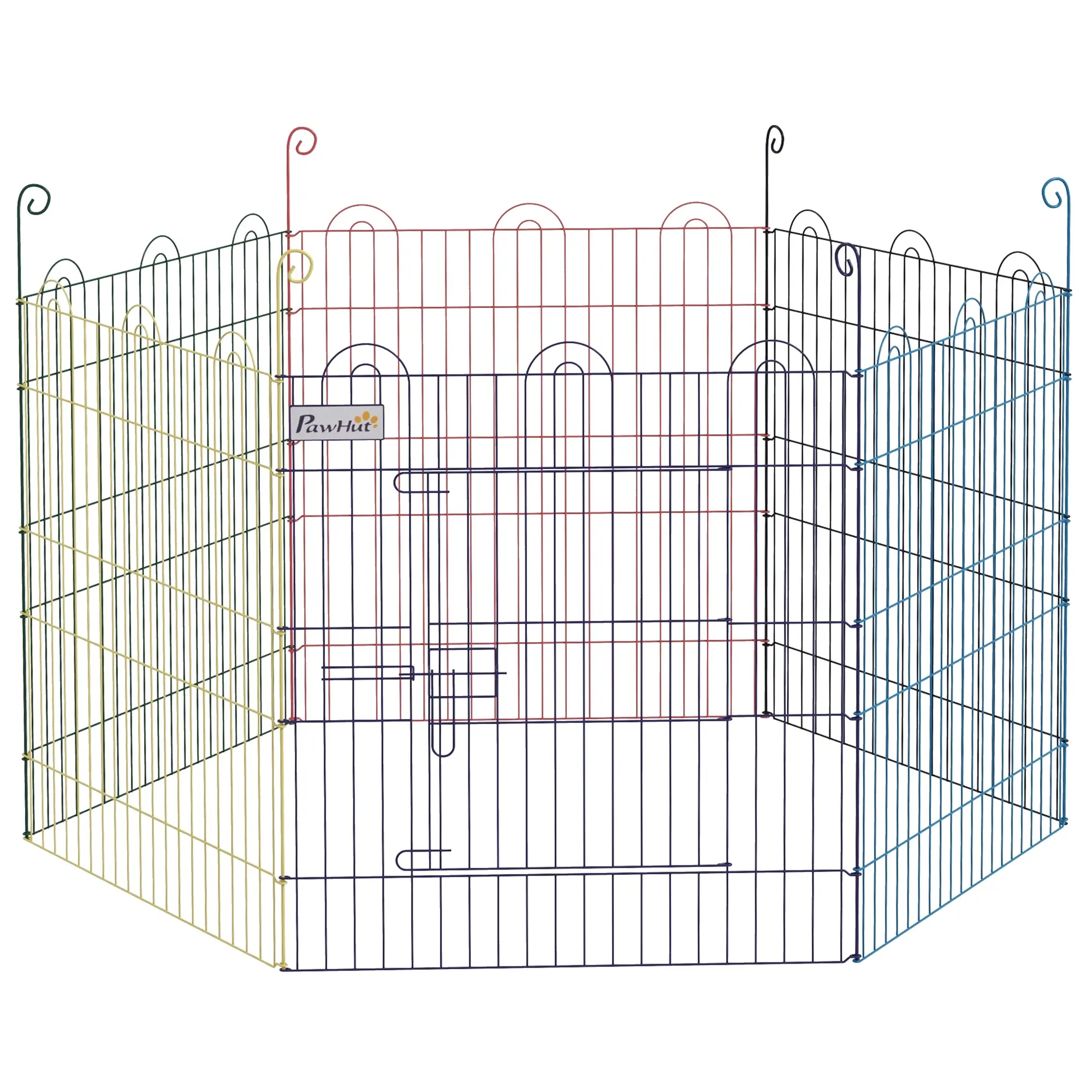 Portable Hexagon Metal Pet Playpen, Dog Exercise Fence, Multi-colored - Image 11