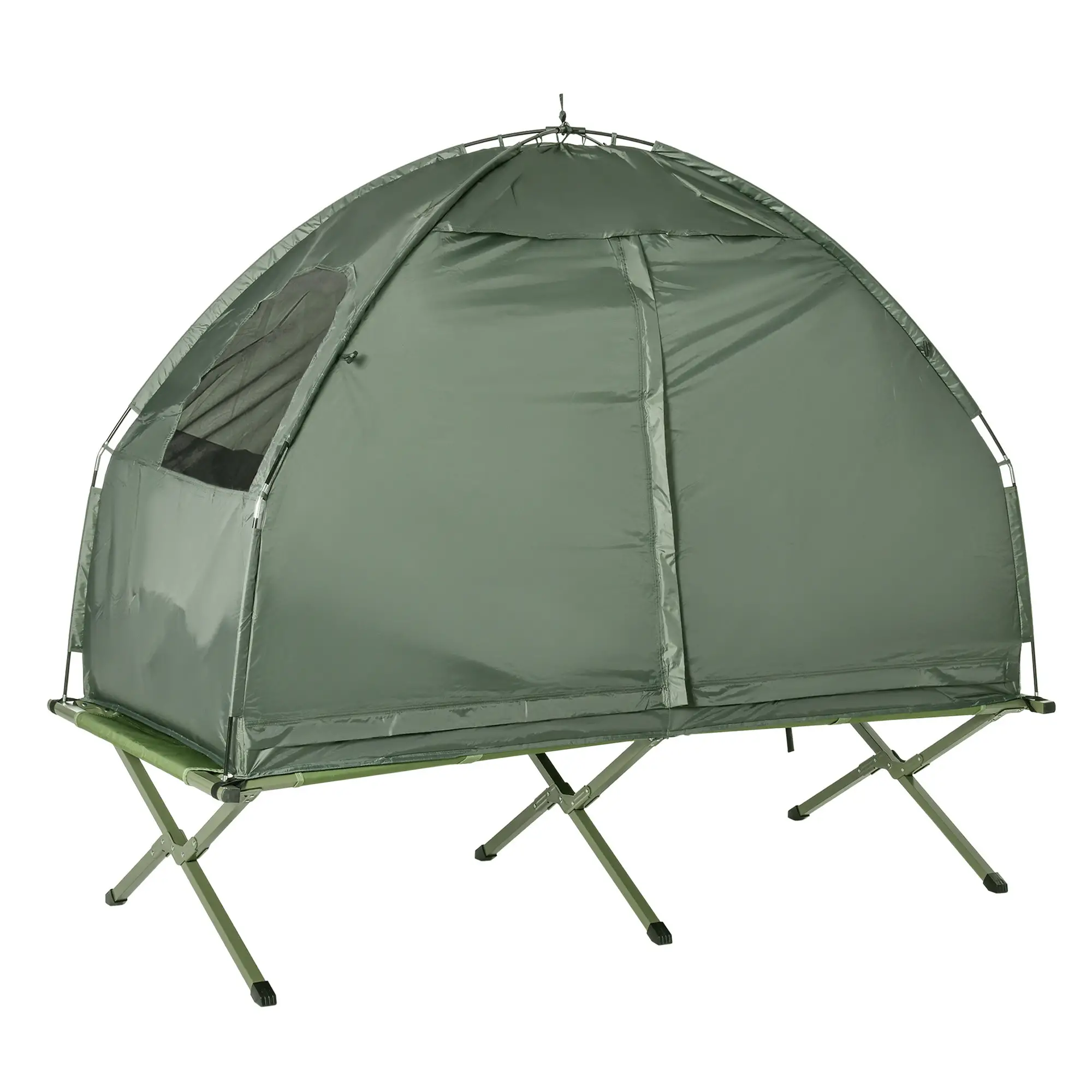 Portable Hiking Tent Camping Bed Cot Combo with Sleep Bag Mattress - Image 11