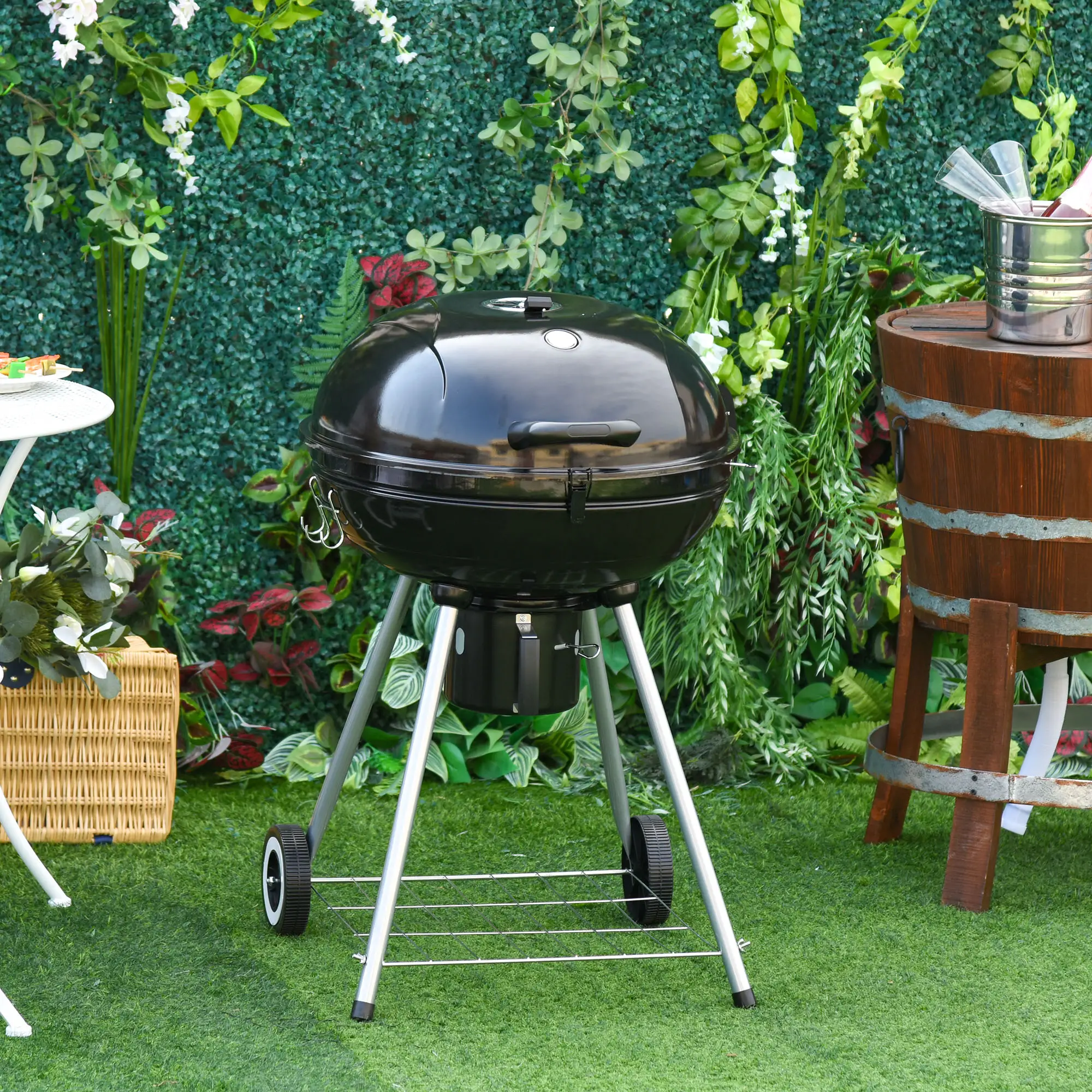 Portable Kettle Charcoal Grill, Outdoor BBQ Barbecue - Image 8