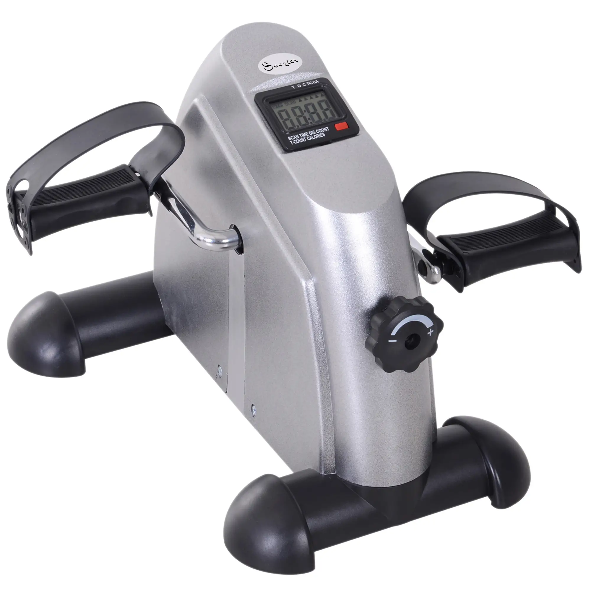 Portable Mini Pedal Exercise Bike, LCD Display, Silver - Image 12