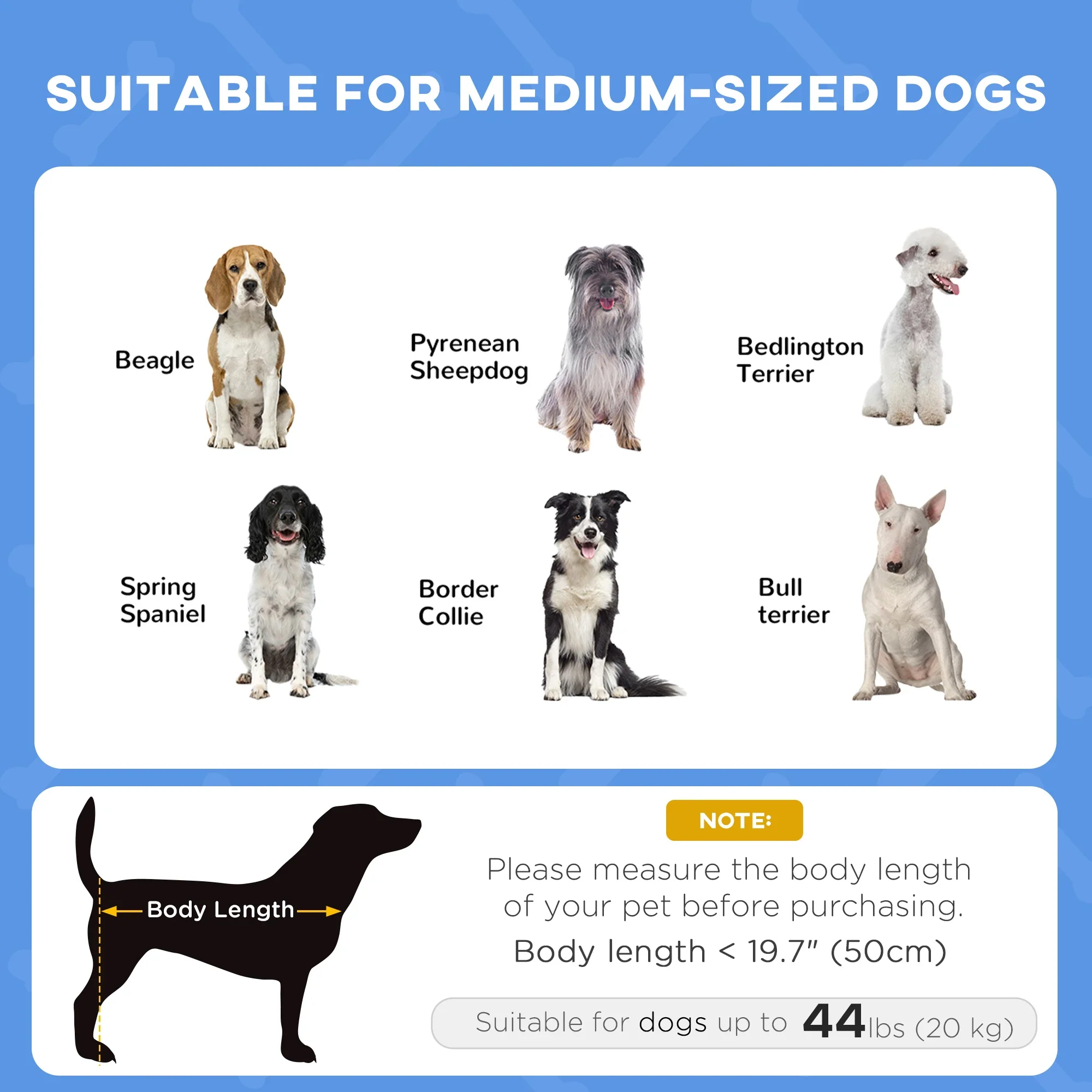 Portable Raised Dog Cot with Canopy, Medium Size, Dark Blue - Image 4