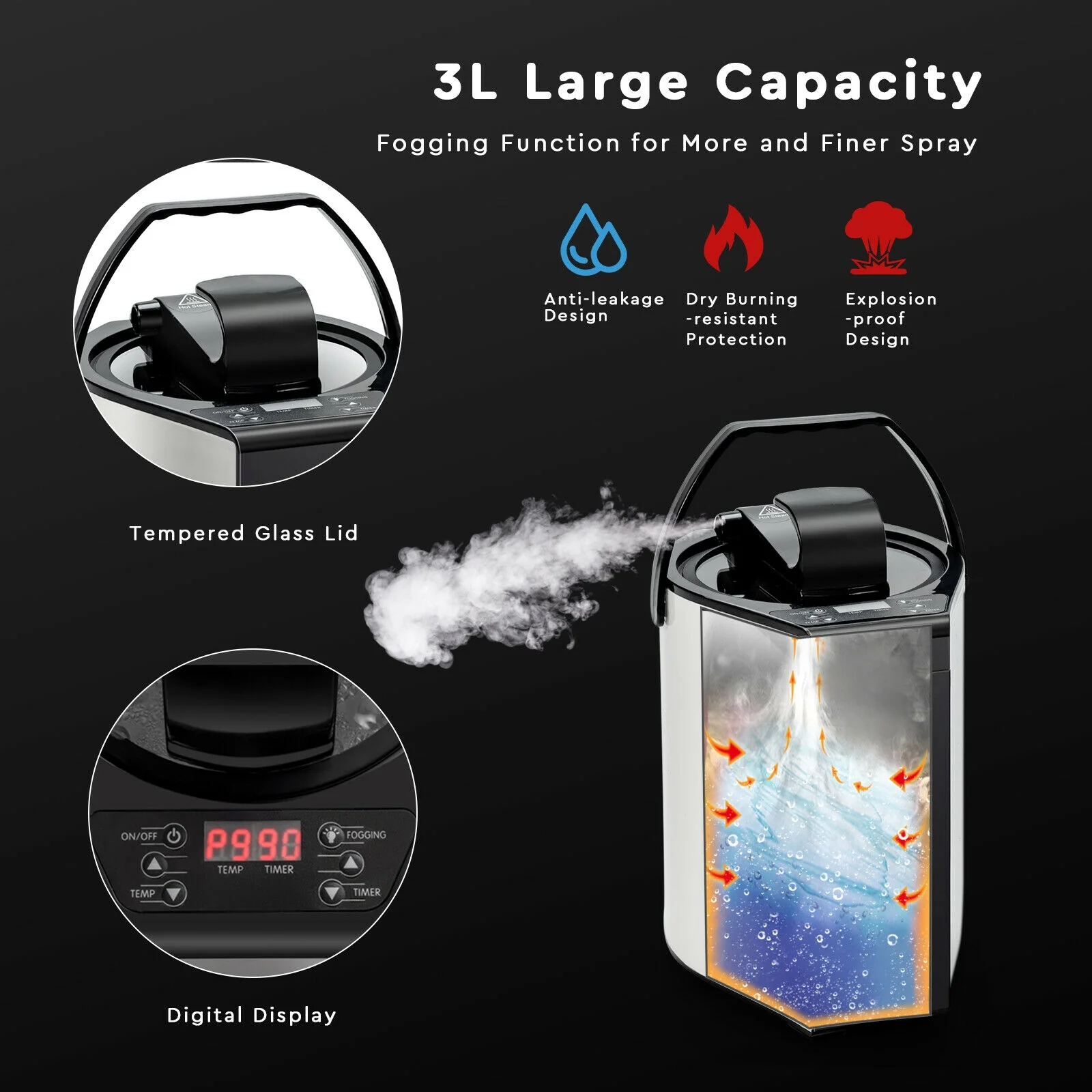 Portable Steam Sauna Spa With Steamer Chair, Coffee - Image 7