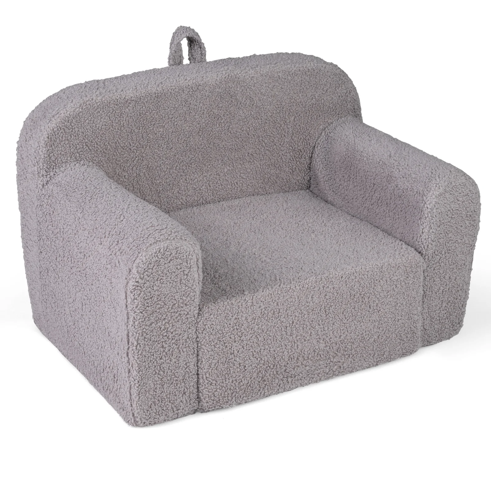 Portable Toddler Sofa With Anti-Slip Base, Gray
