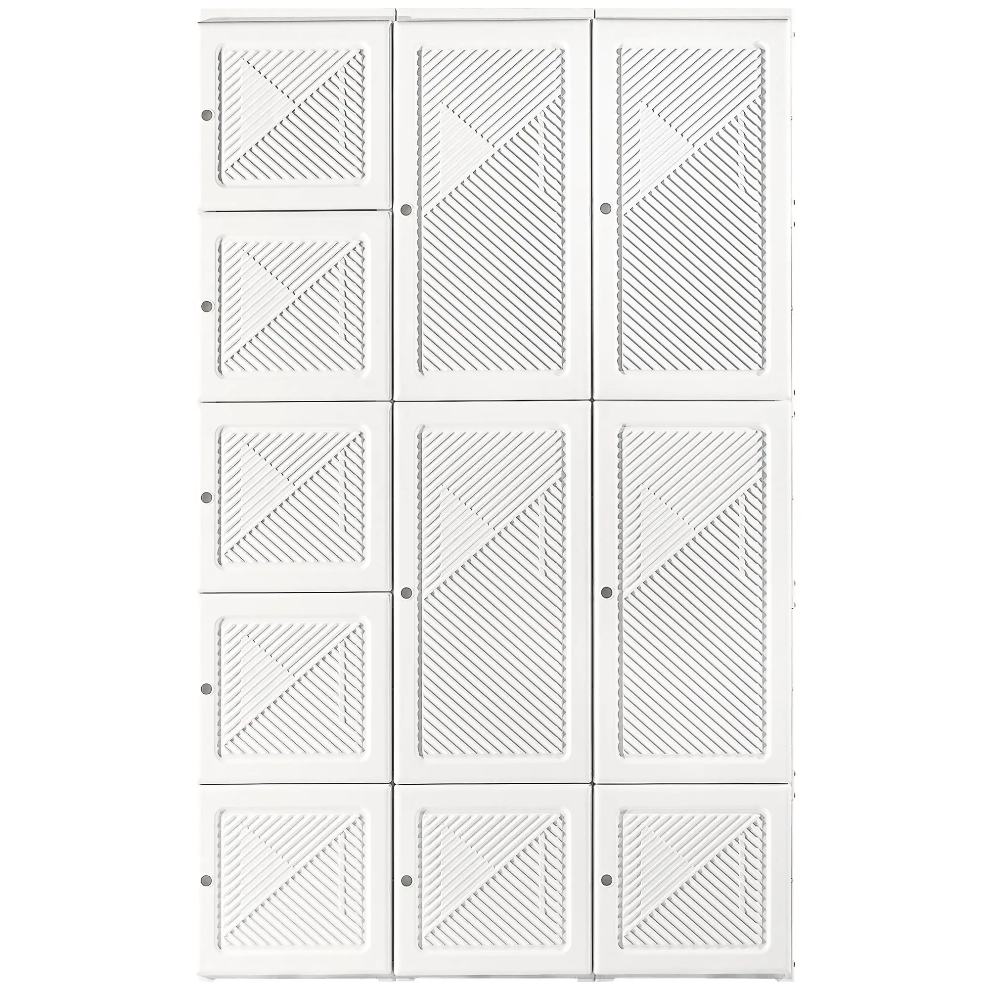 Portable Wardrobe Closet, 8 Cube Compartments, White